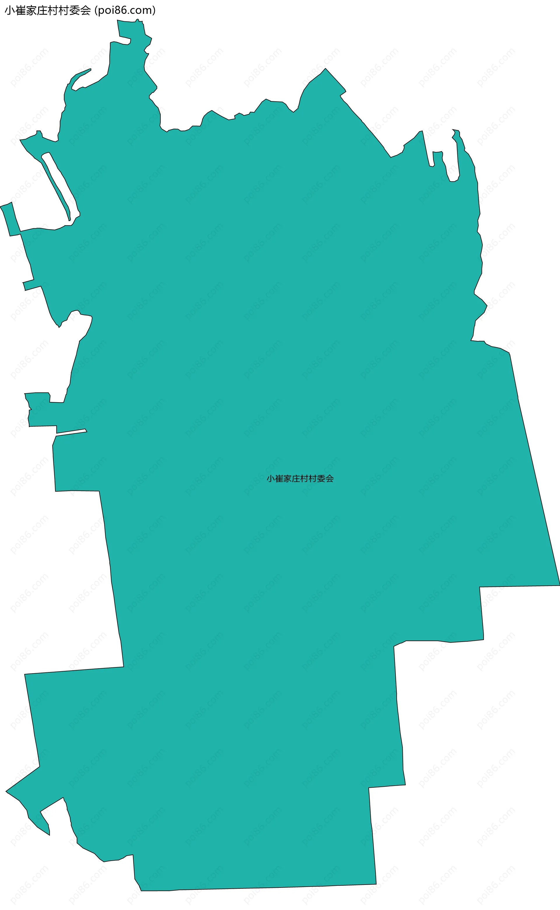 小崔家庄村村委会边界地图