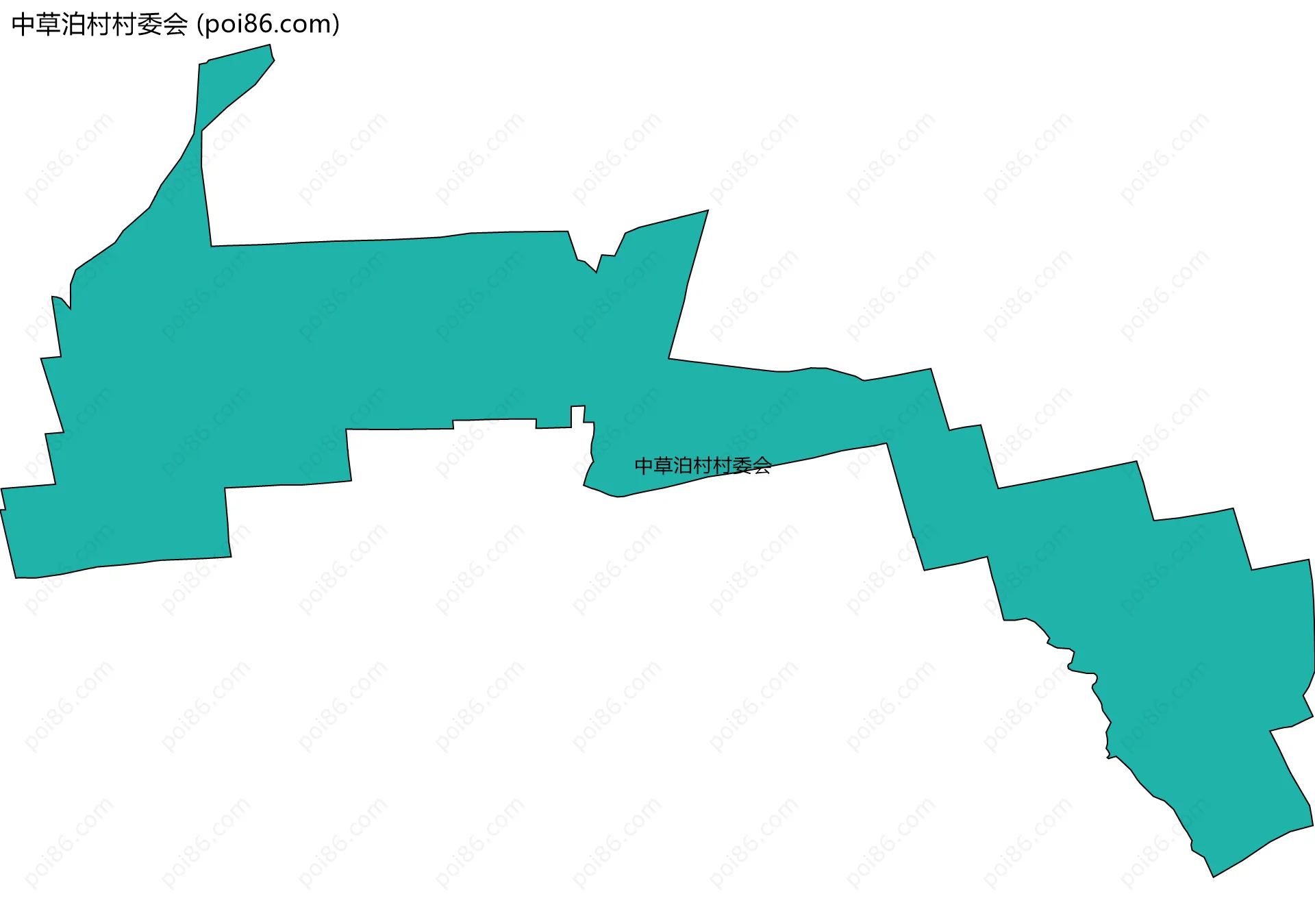 中草泊村村委会边界地图