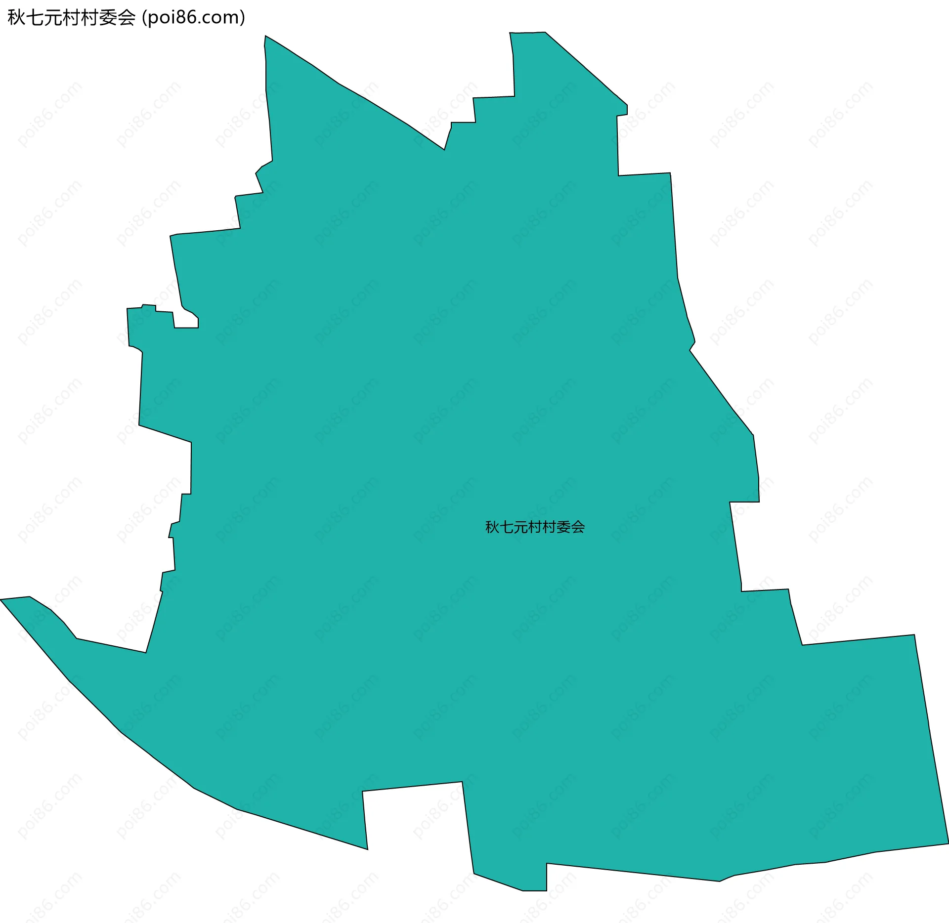 秋七元村村委会边界地图