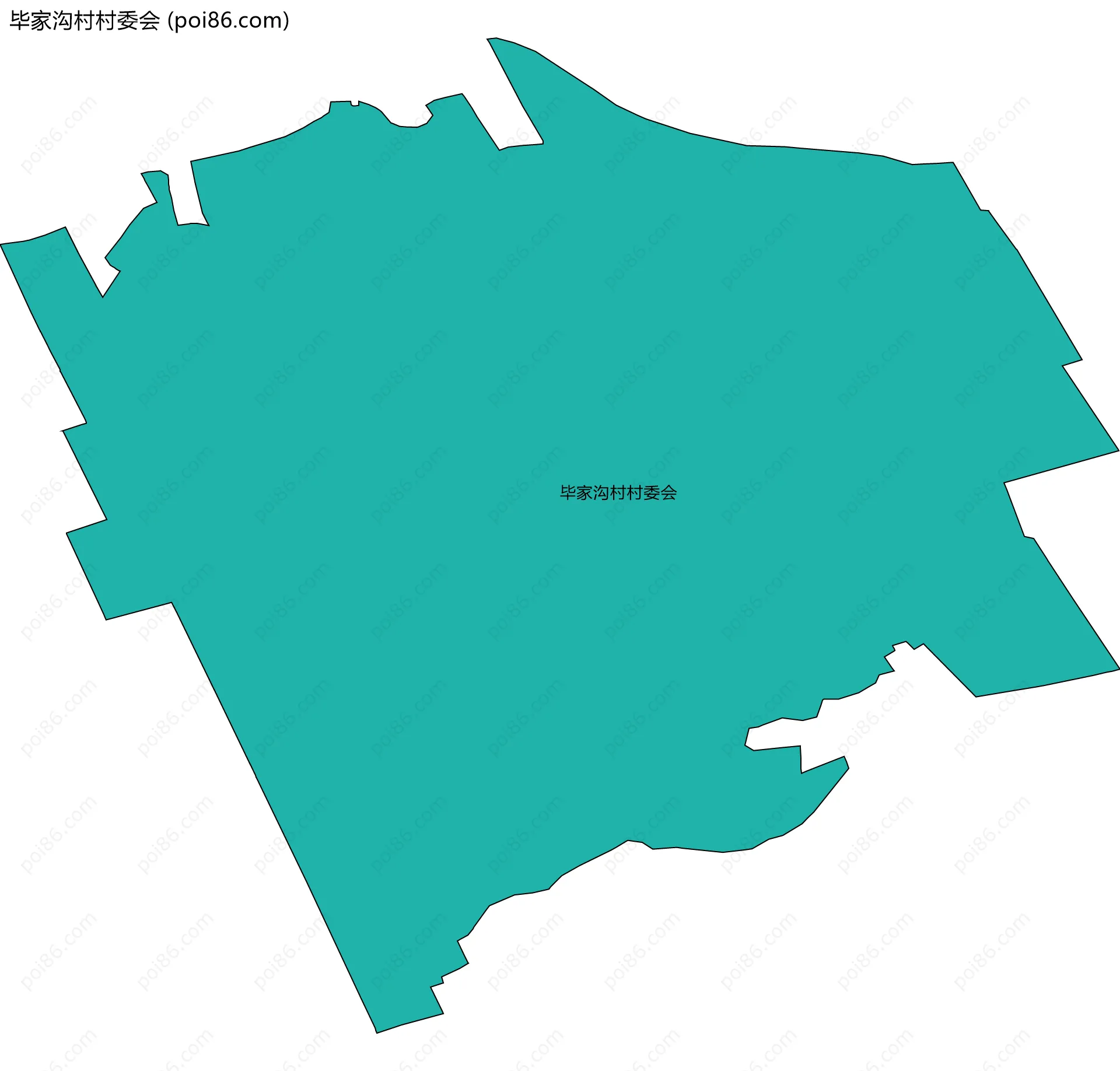 毕家沟村村委会边界地图