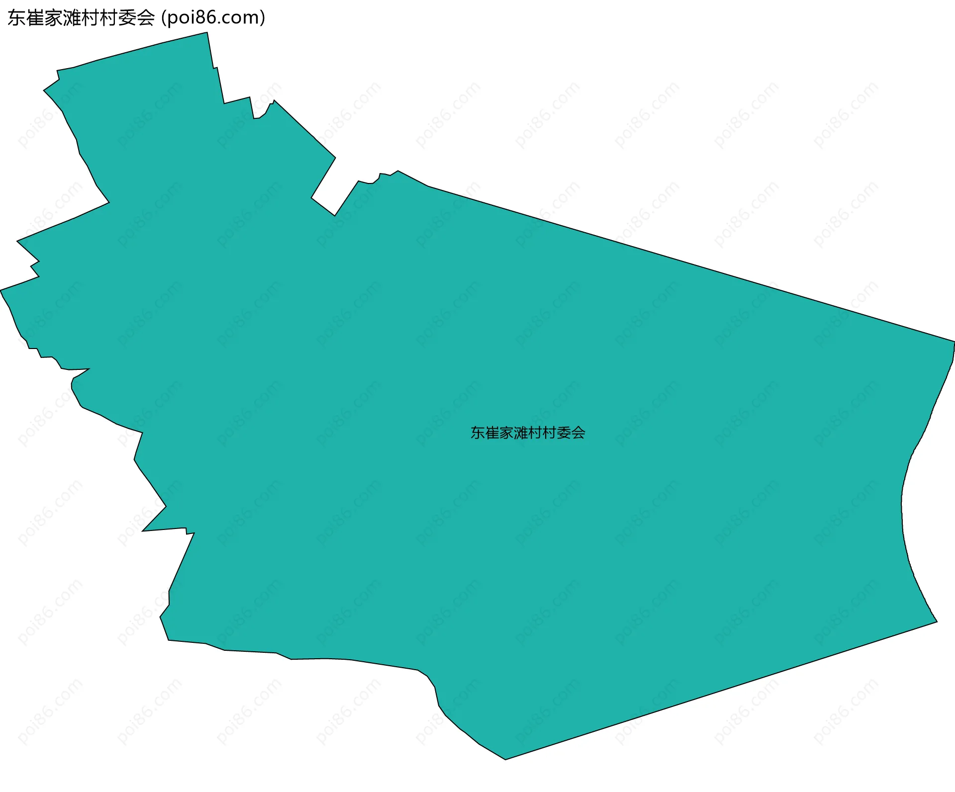 东崔家滩村村委会边界地图