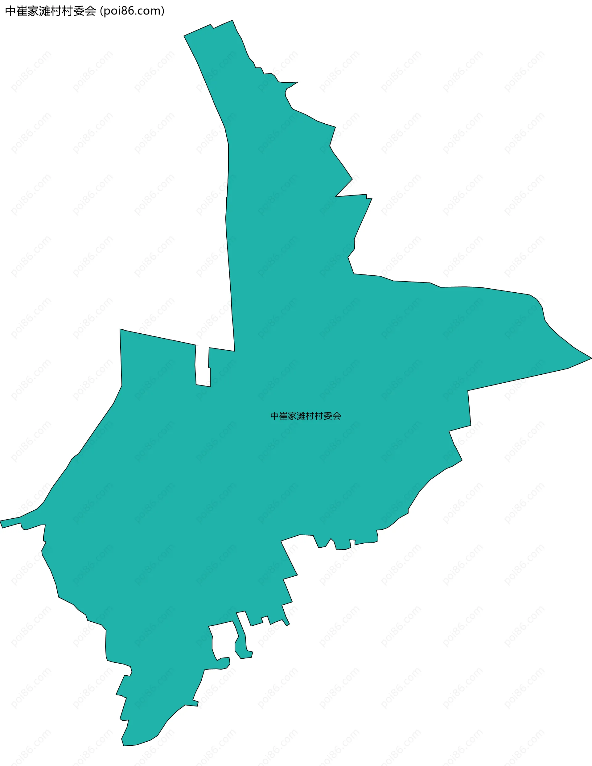 中崔家滩村村委会边界地图