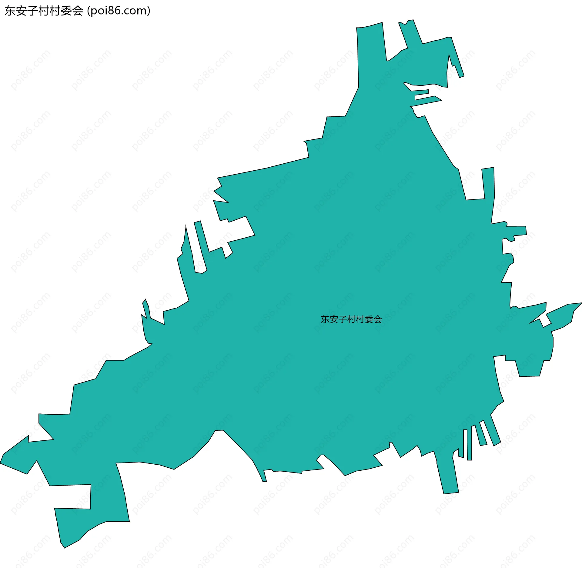 东安子村村委会边界地图