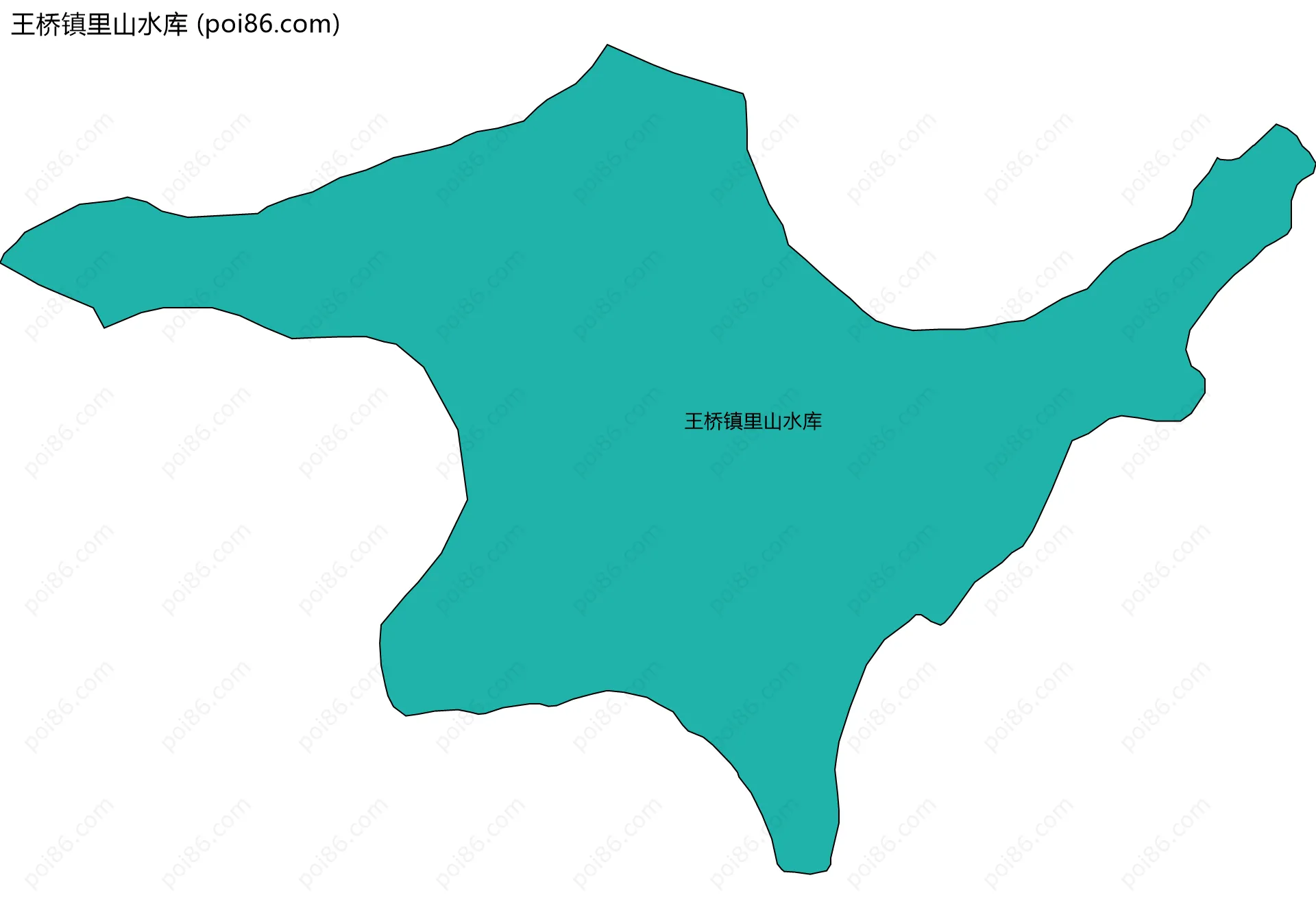 王桥镇里山水库边界地图