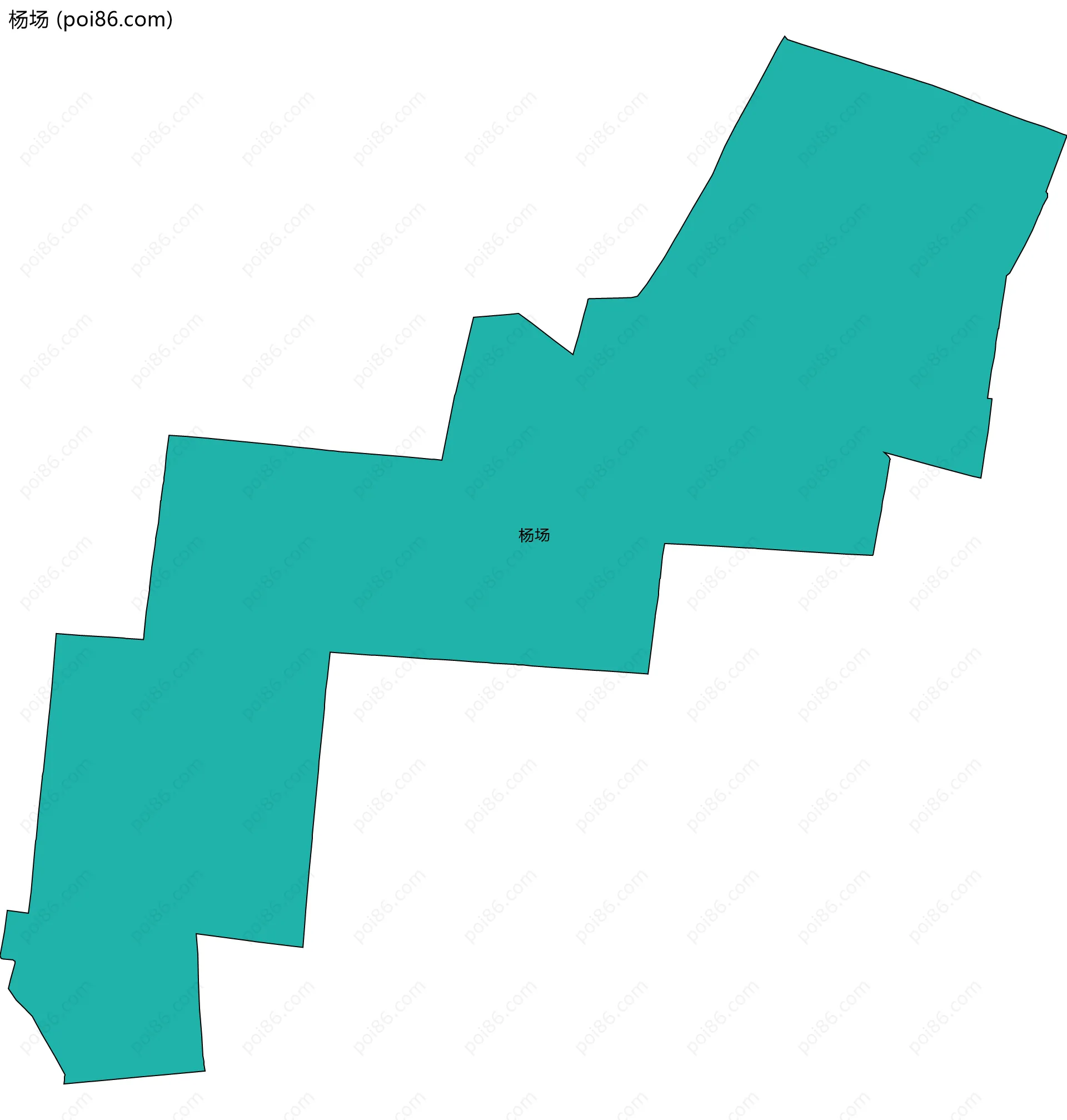 杨场边界地图