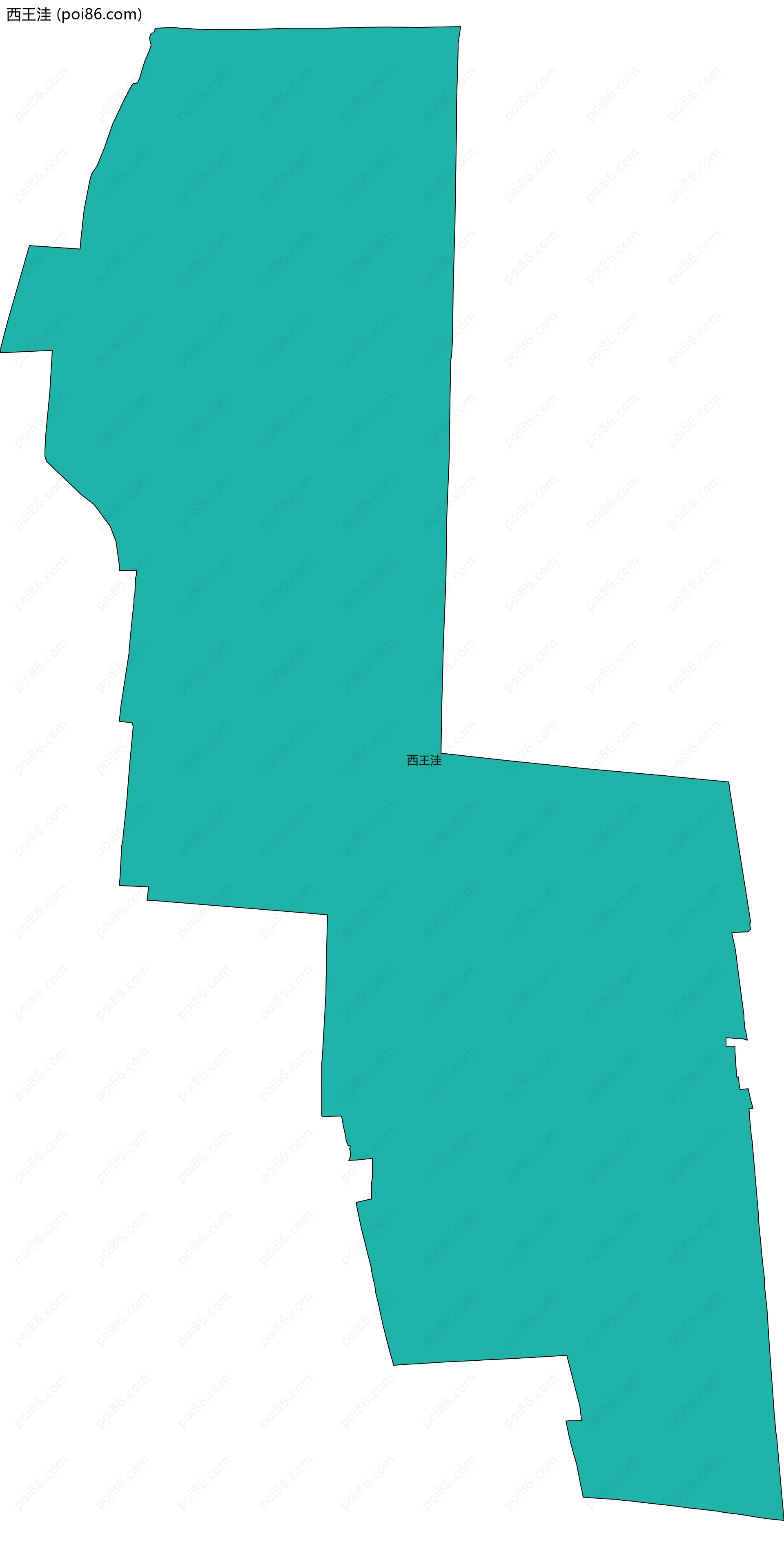 西王洼边界地图