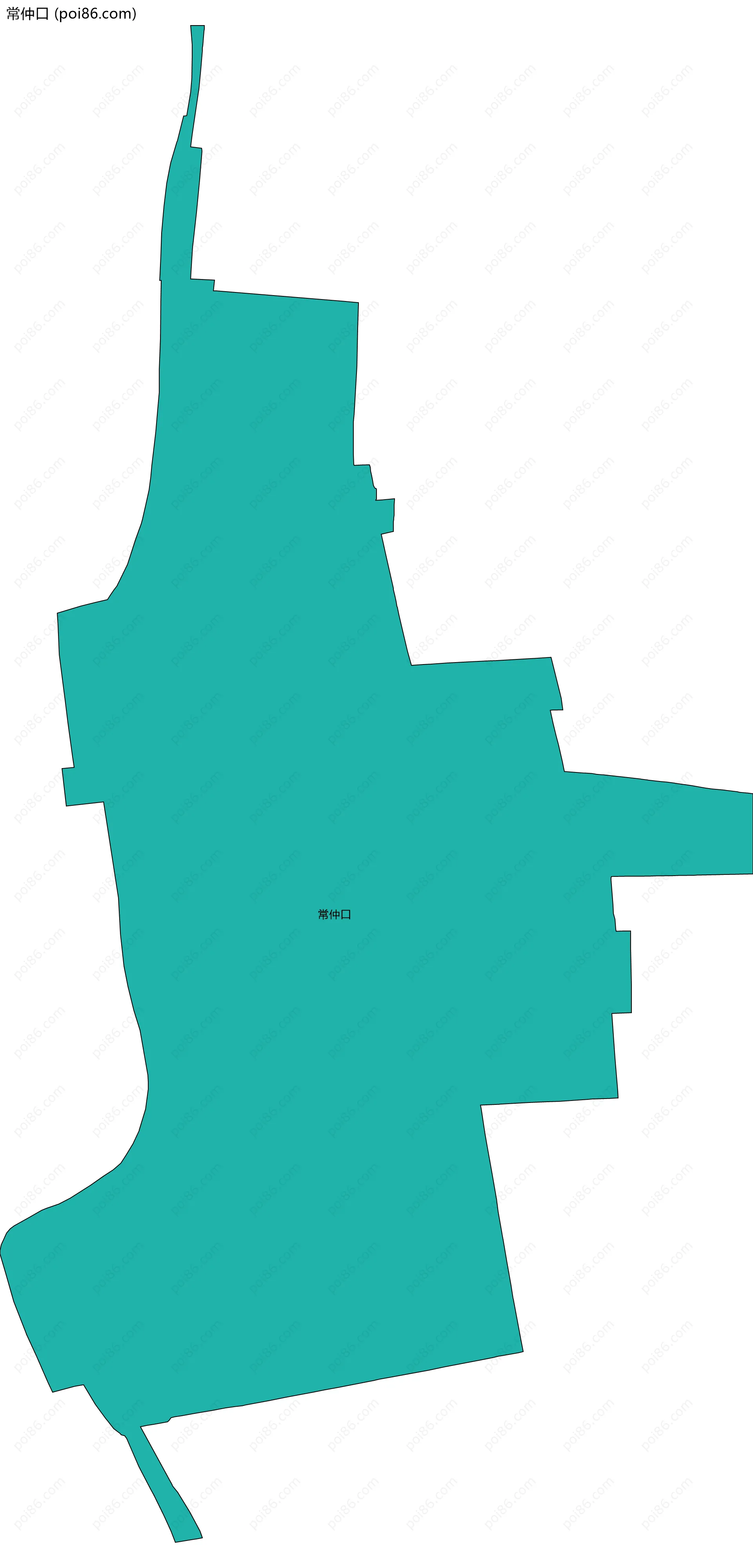 常仲口边界地图