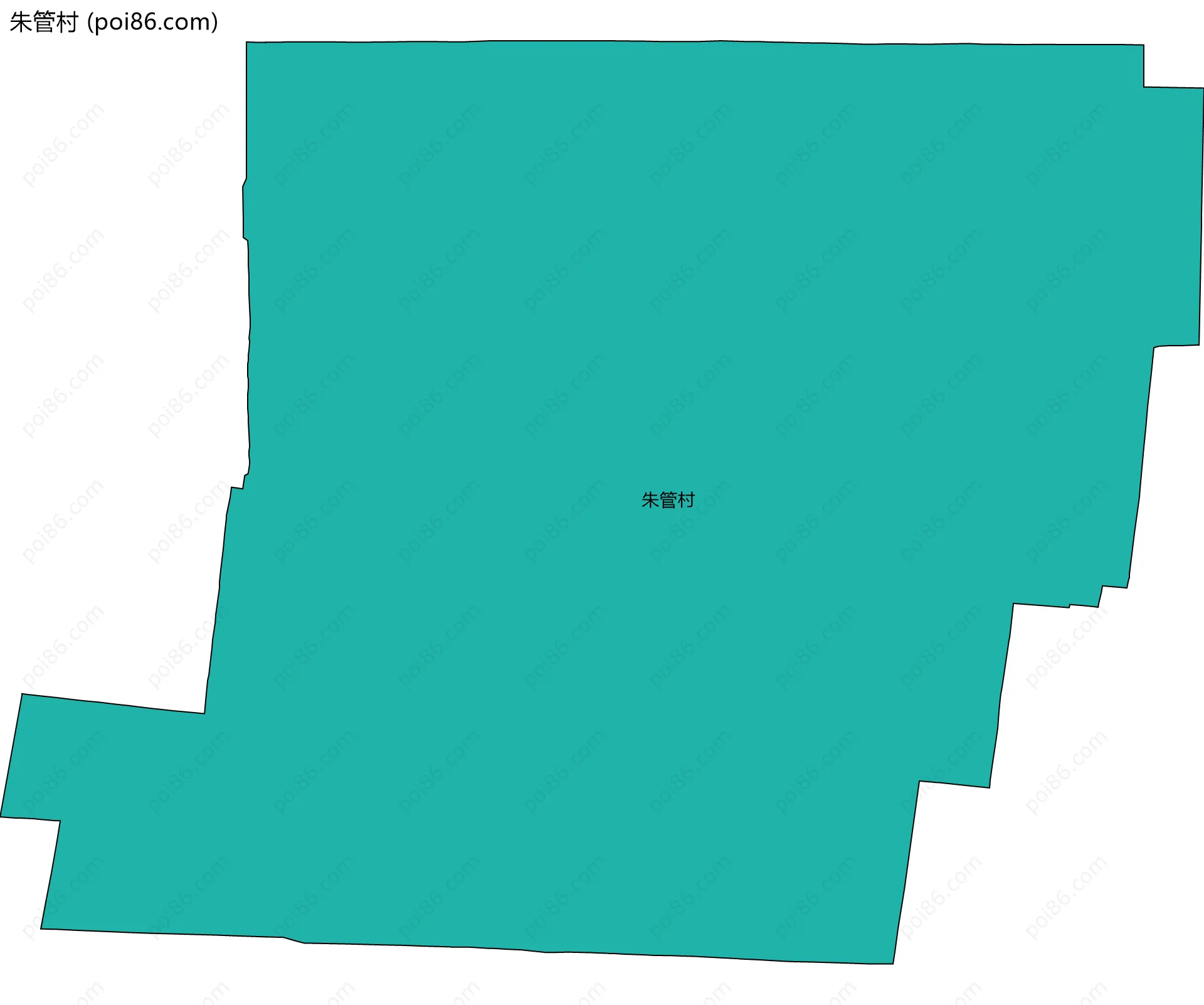 朱管村边界地图