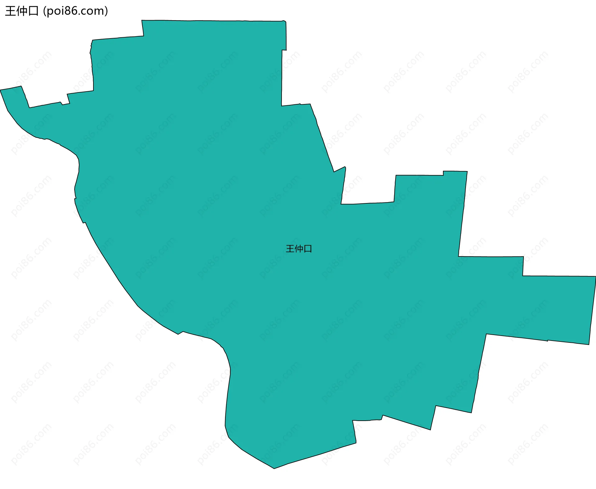 王仲口边界地图