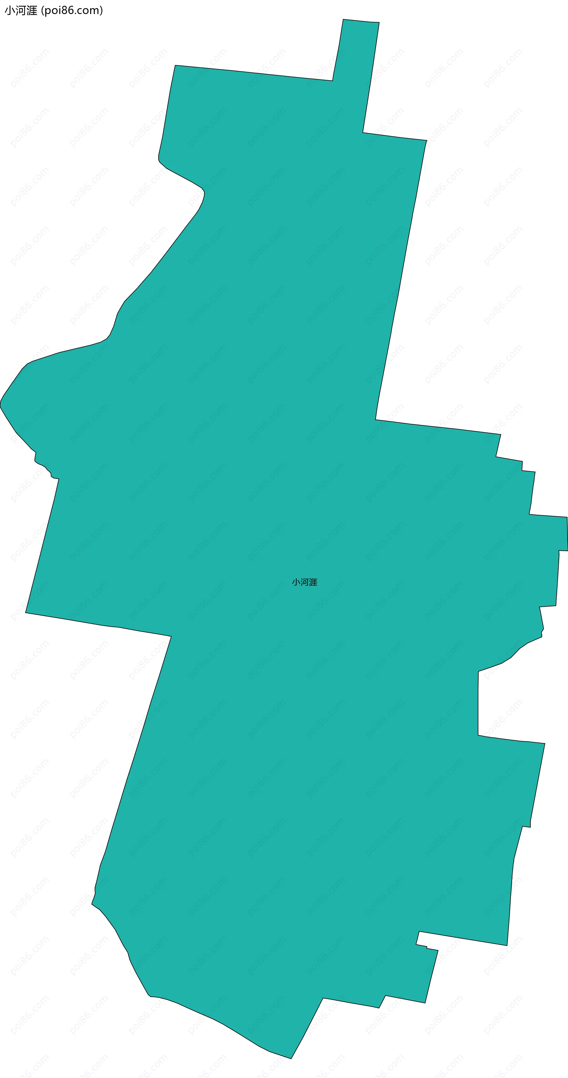 小河涯边界地图