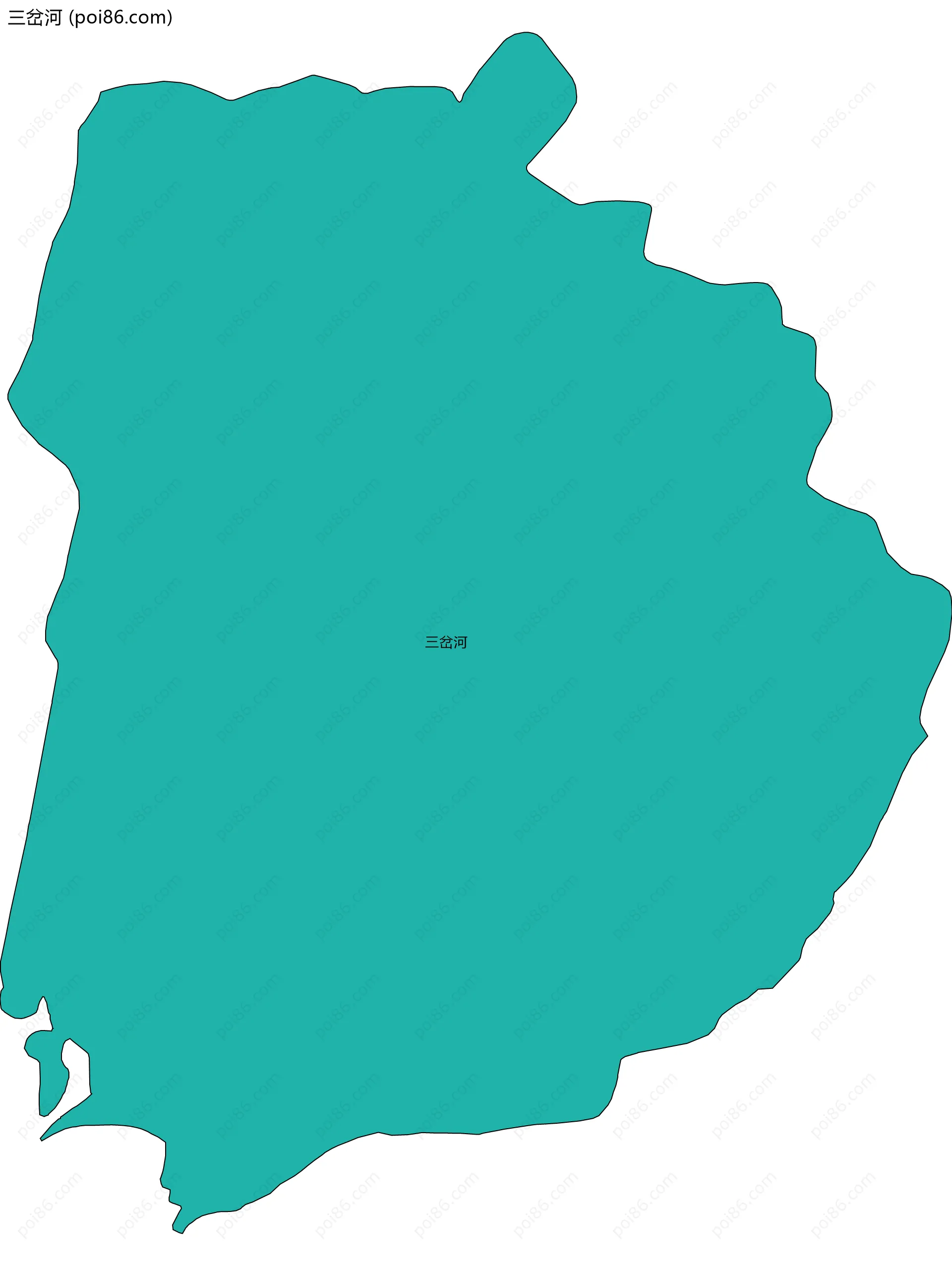 三岔河边界地图