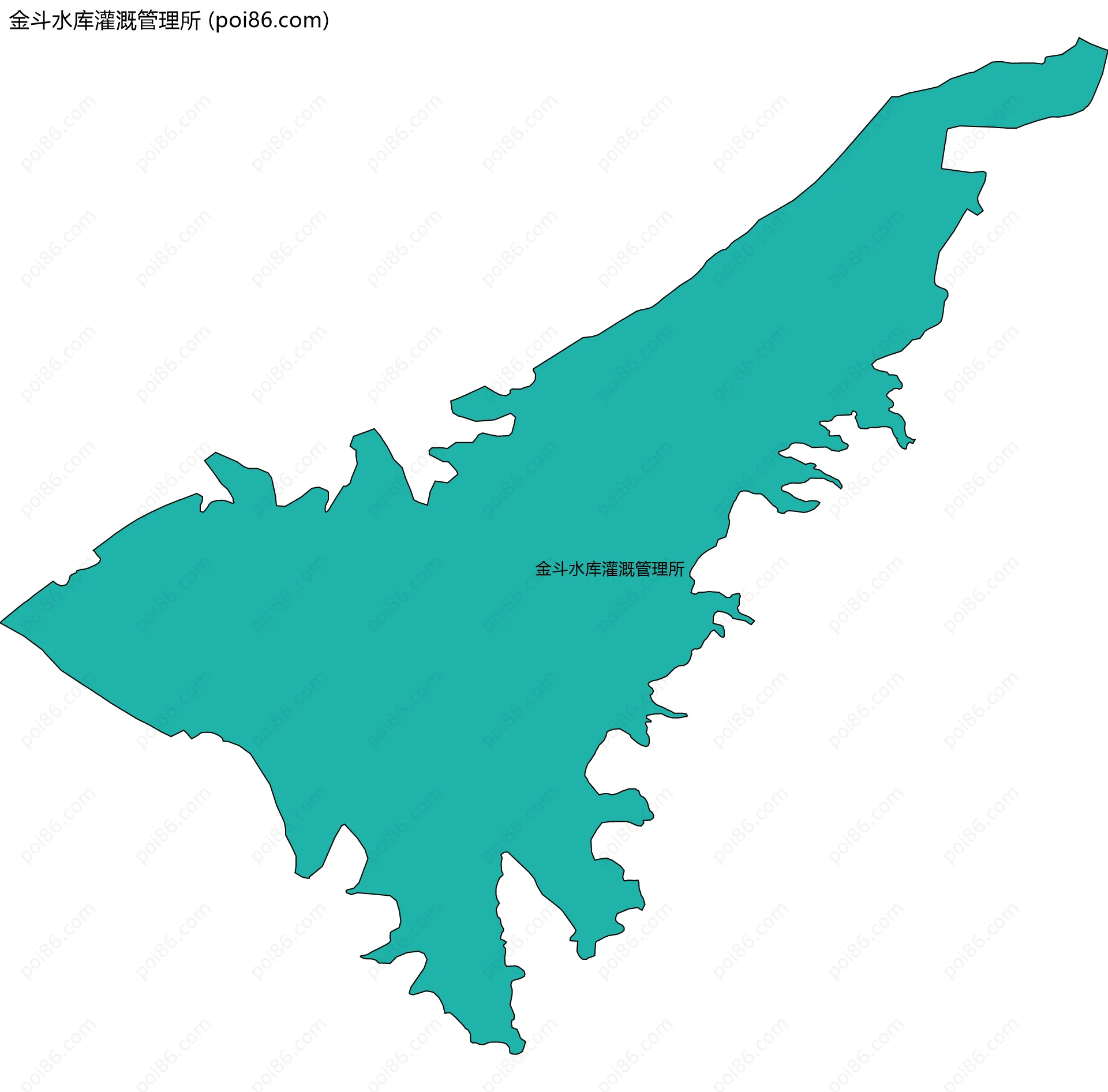 金斗水库灌溉管理所边界地图