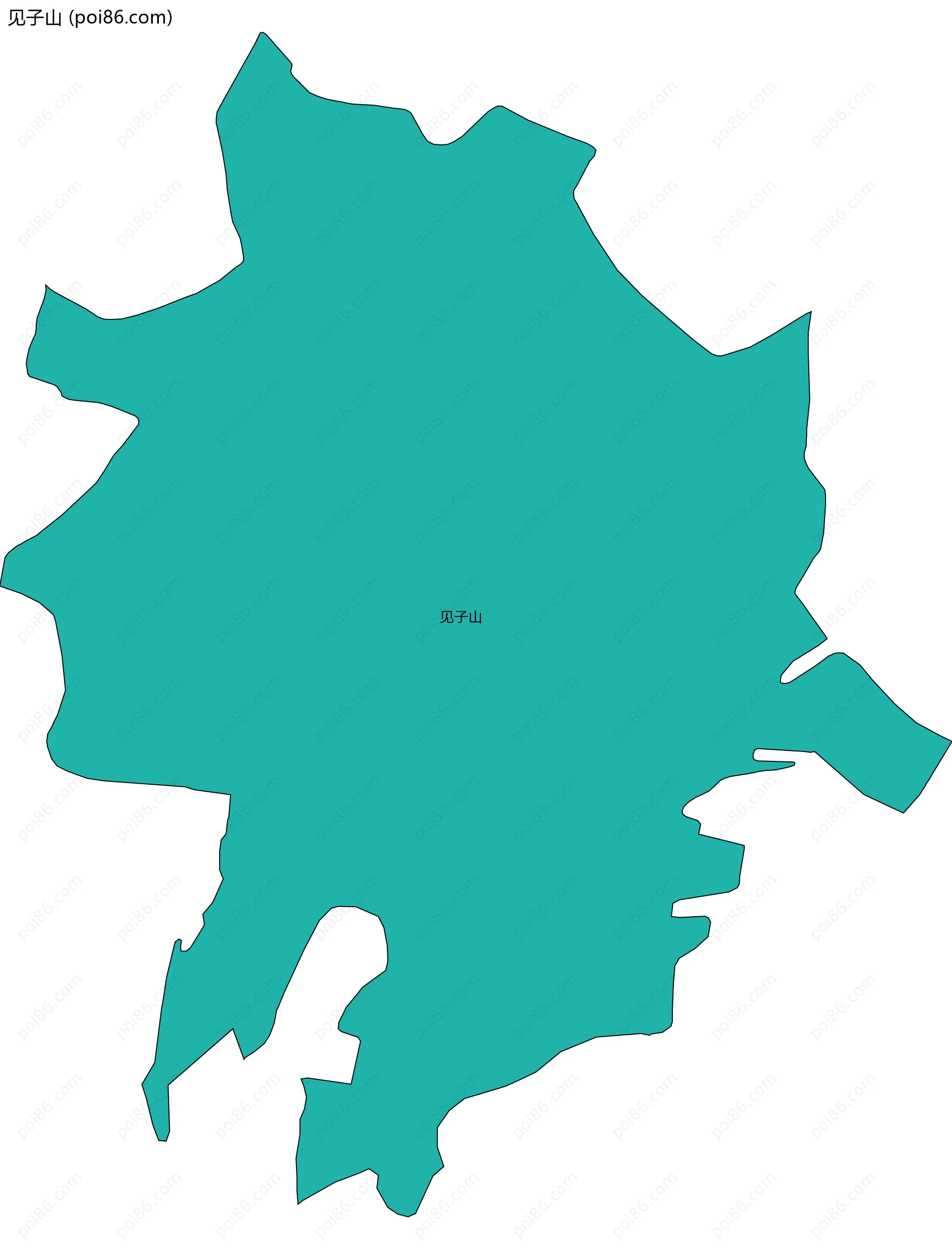 见子山边界地图