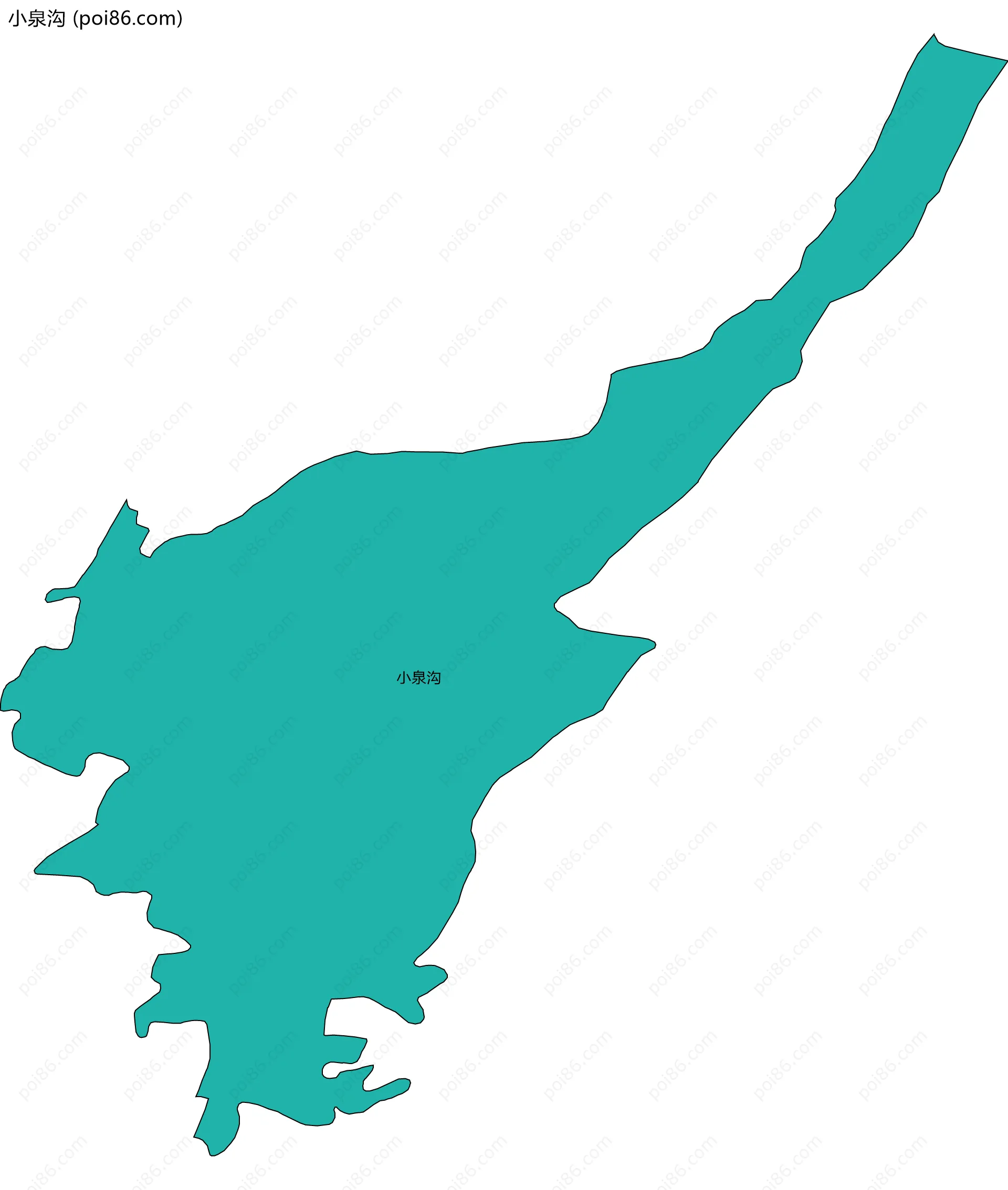 小泉沟边界地图