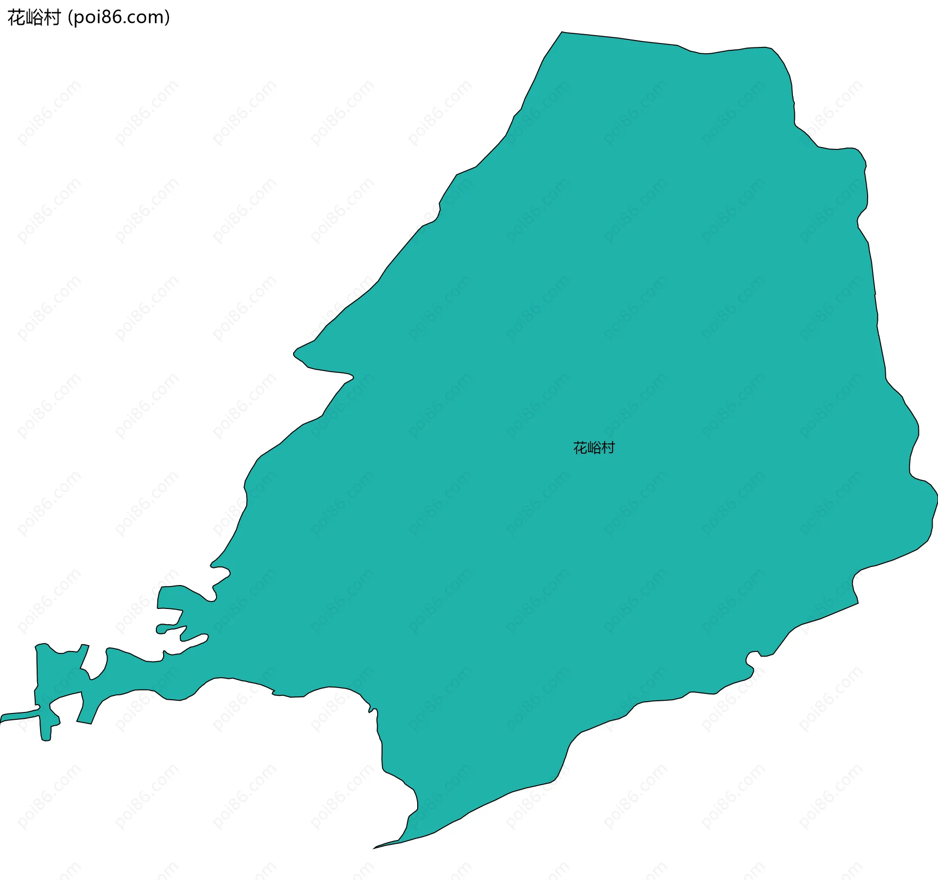 花峪村边界地图