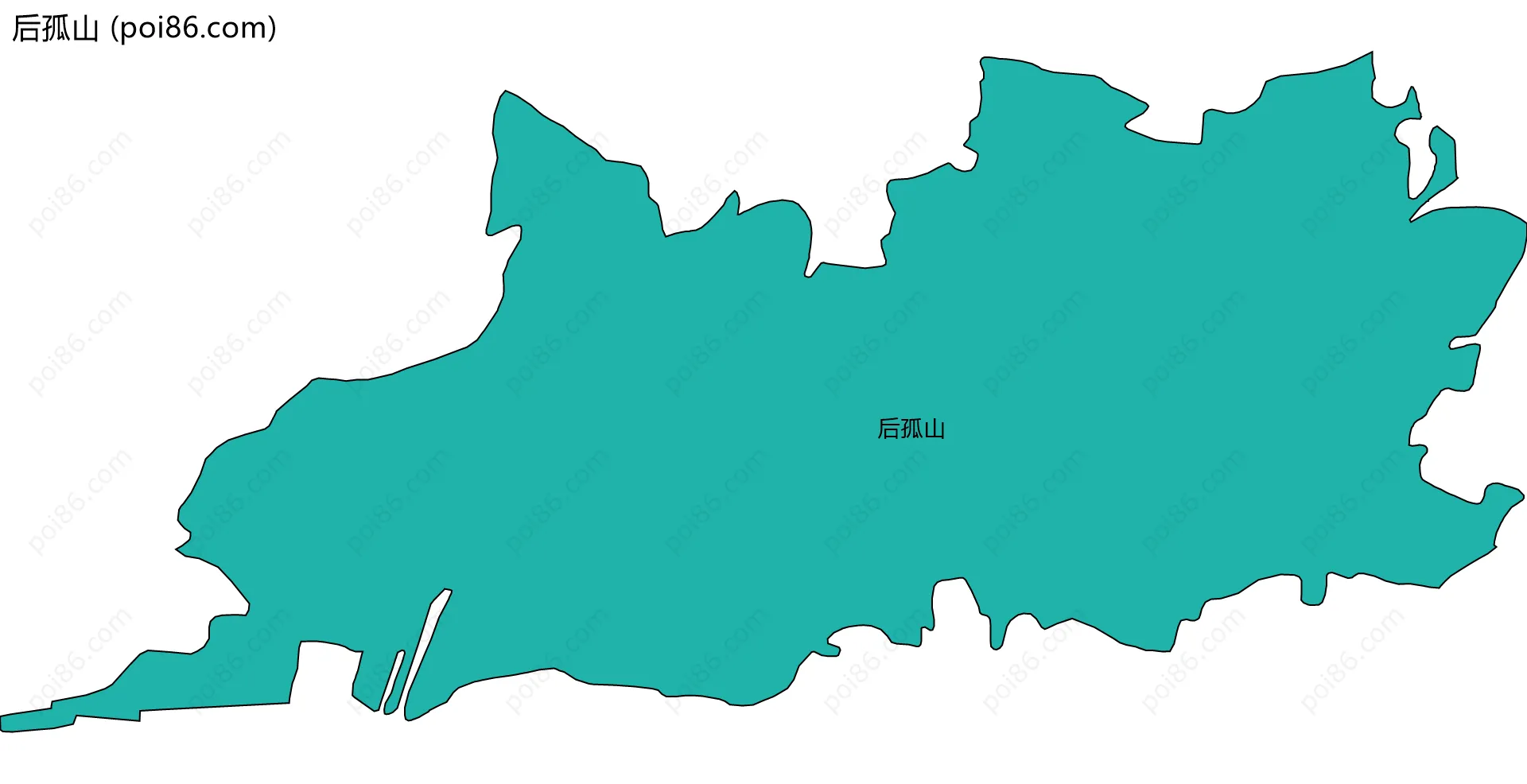 后孤山边界地图