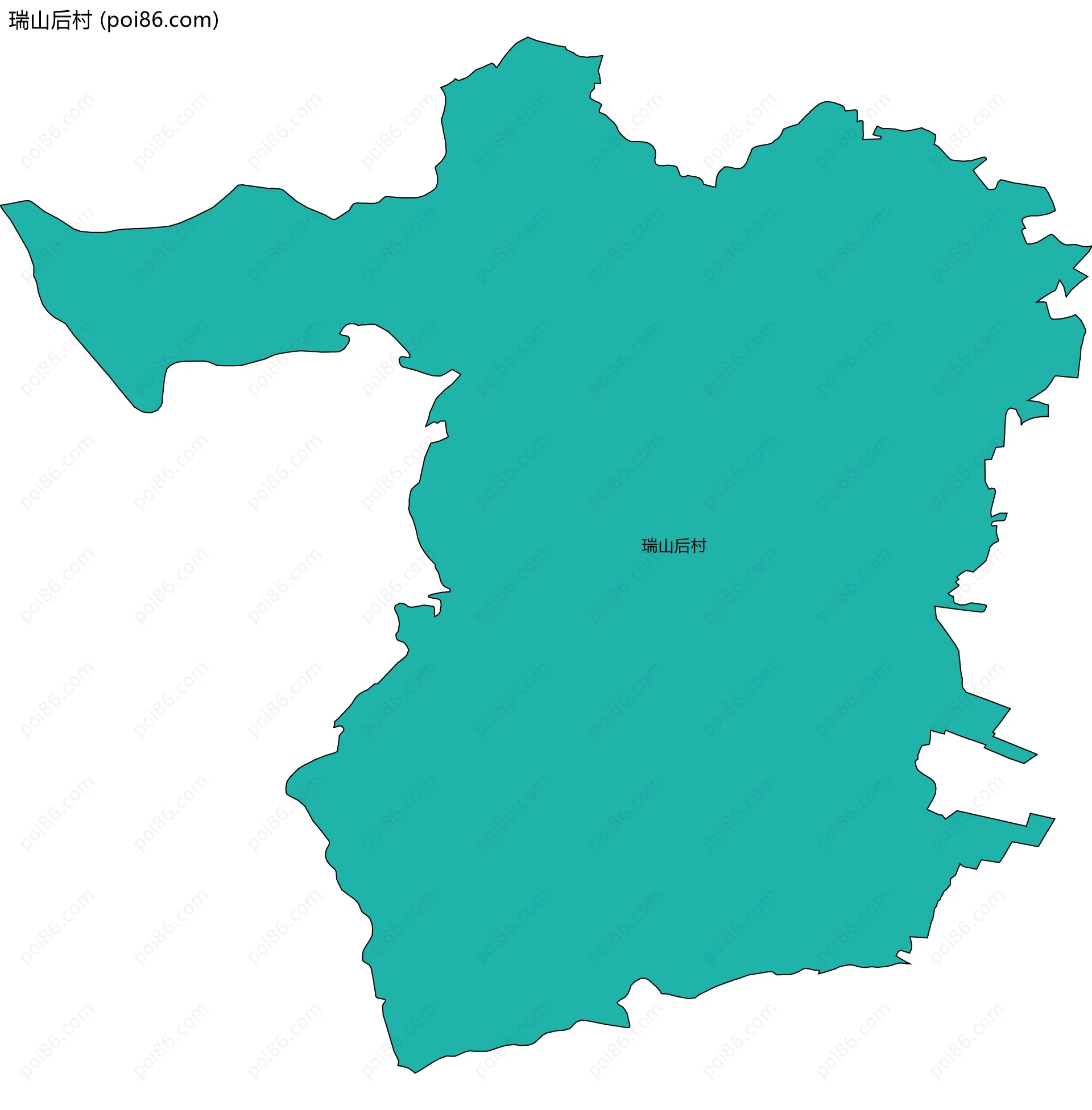 瑞山后村边界地图