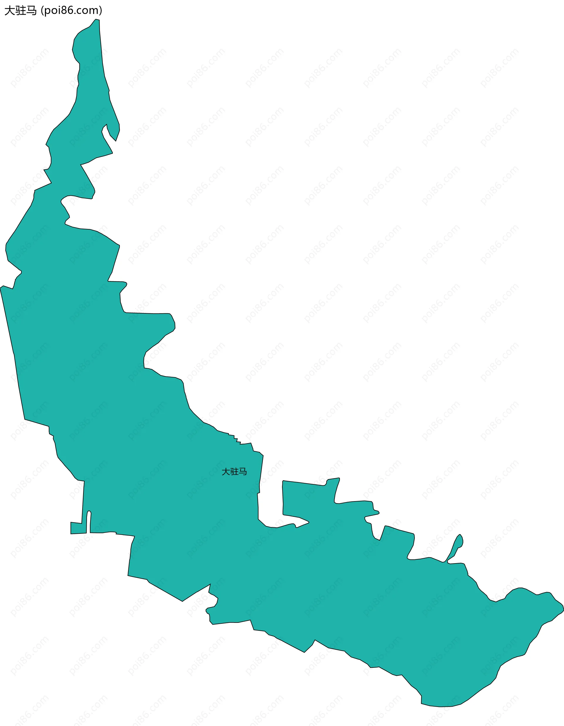 大驻马边界地图