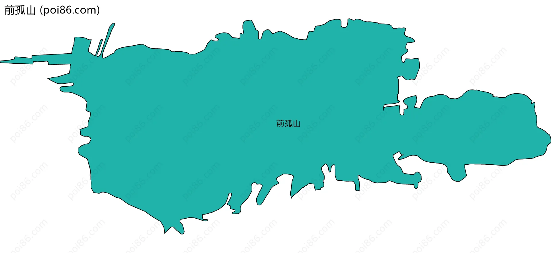 前孤山边界地图