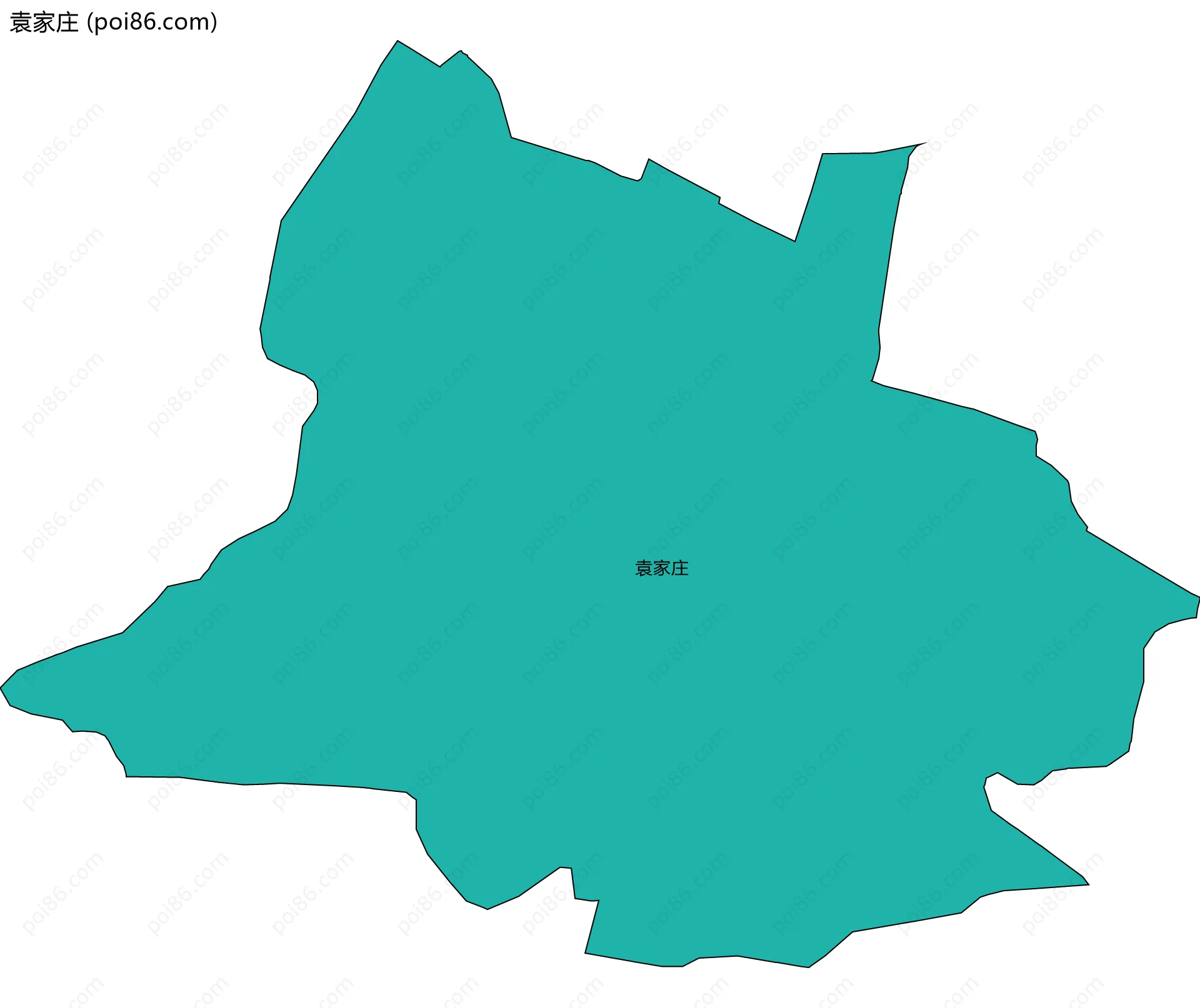 袁家庄边界地图