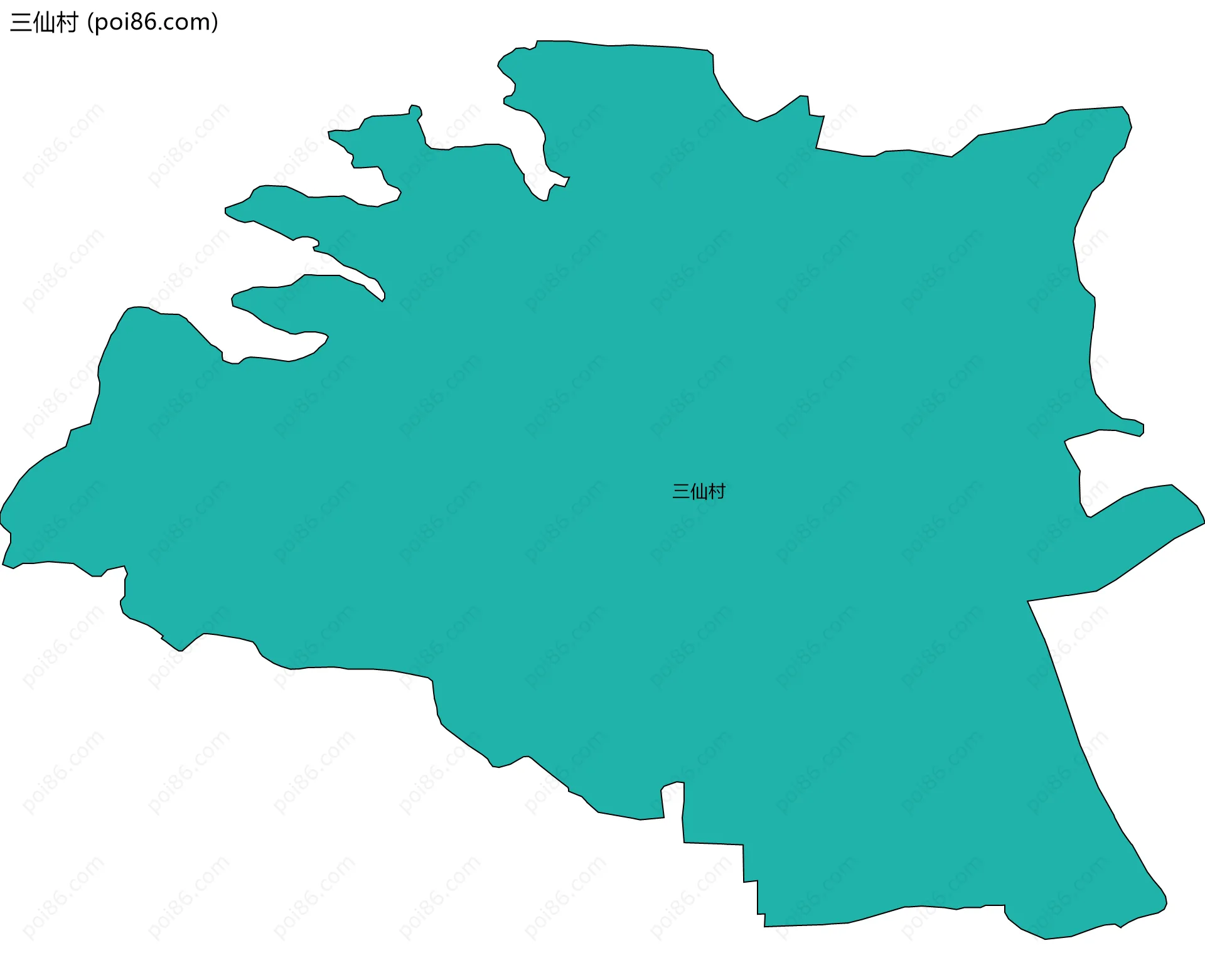 三仙村边界地图