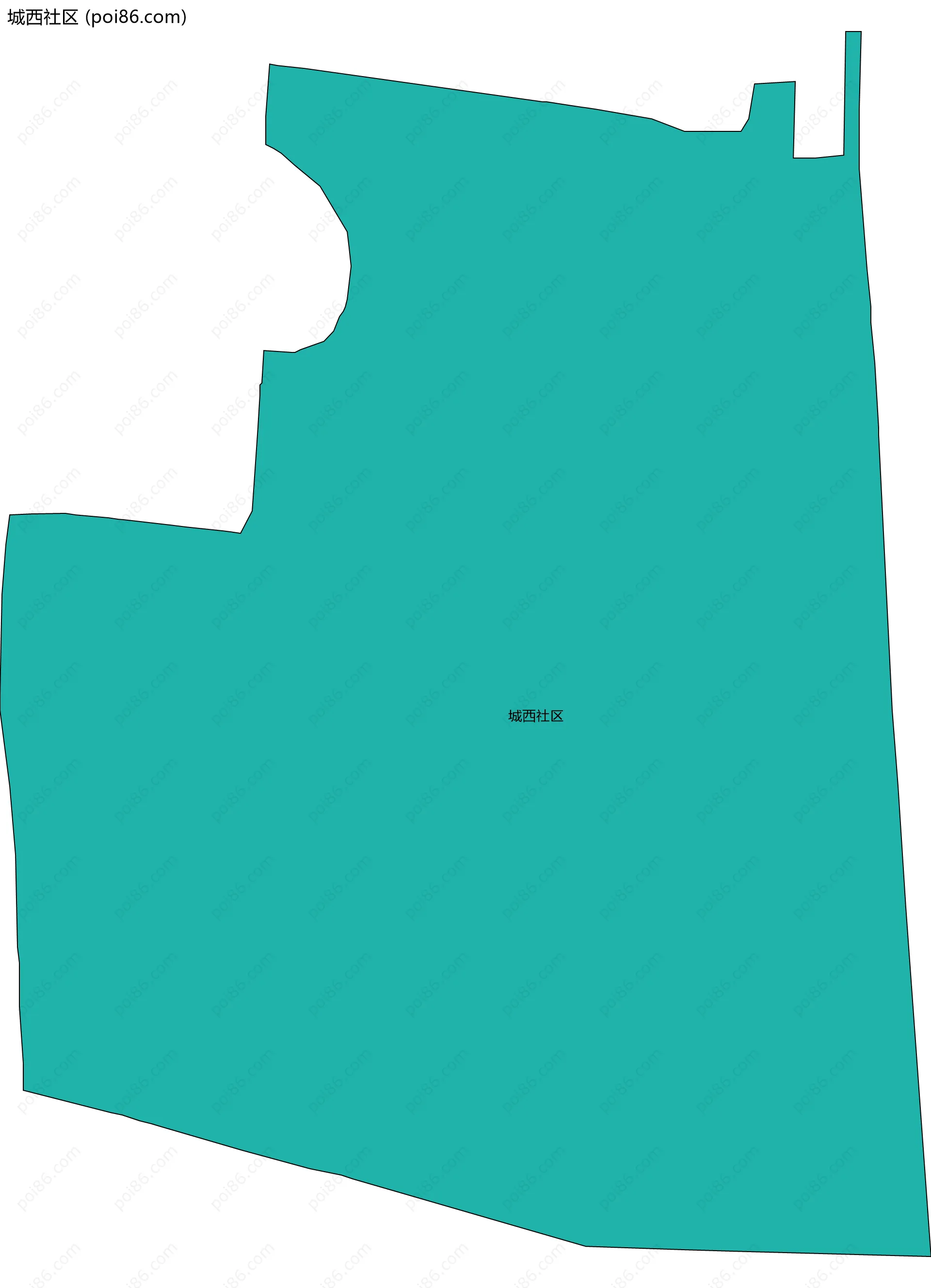 城西社区边界地图