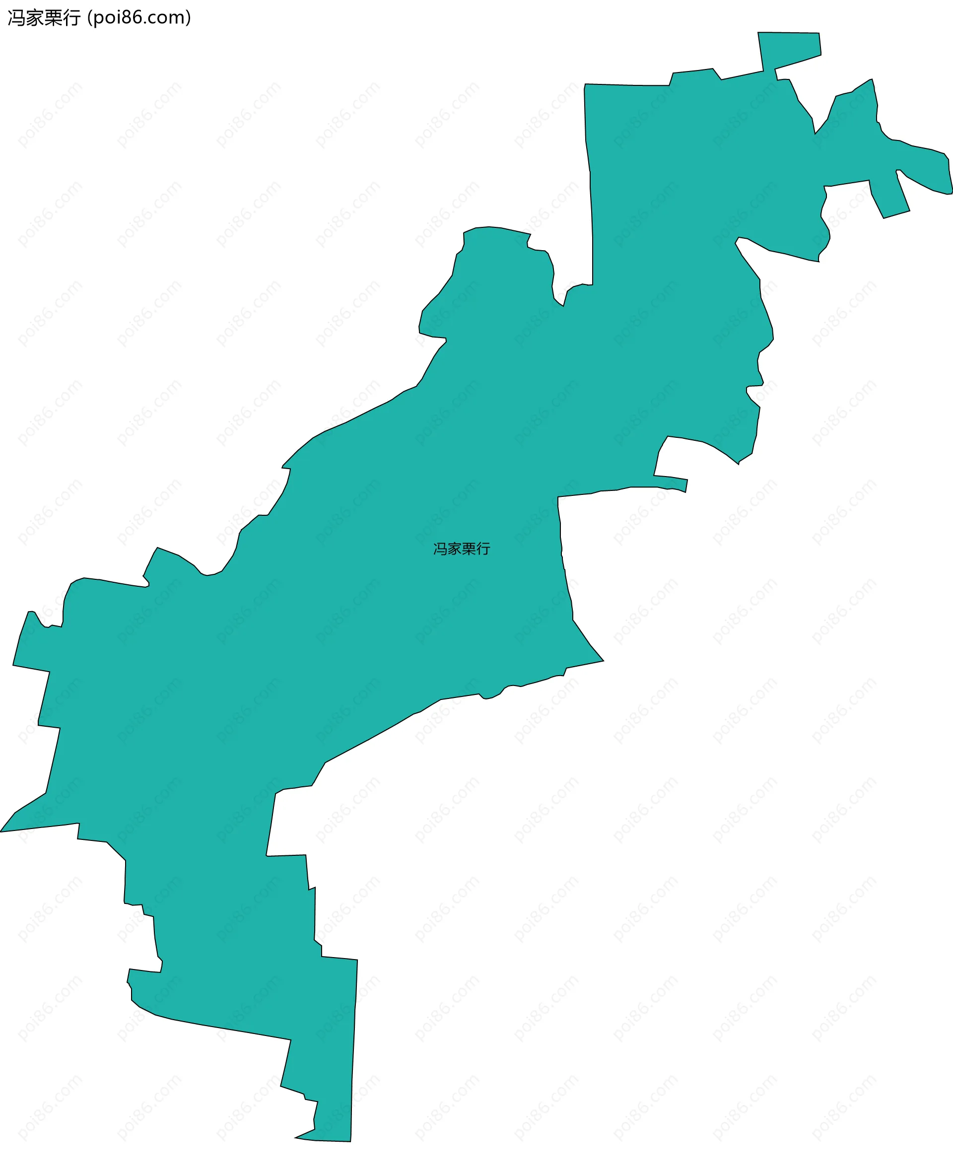 冯家栗行边界地图