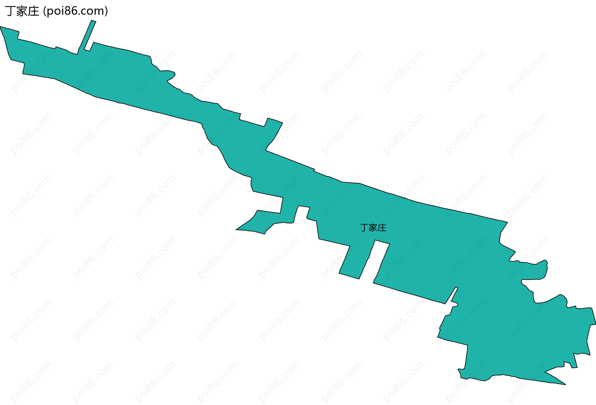 丁家庄边界地图