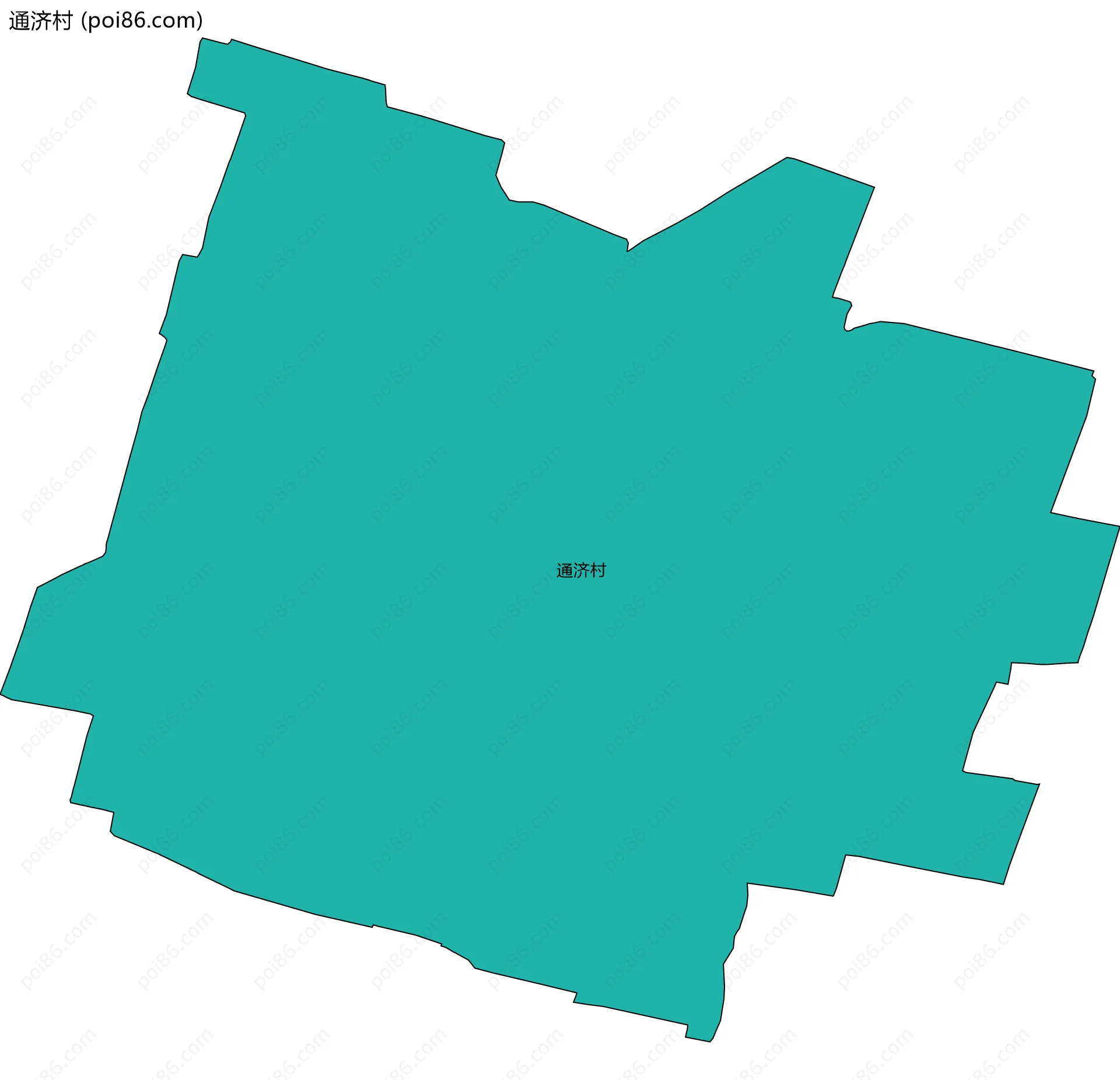 通济村边界地图