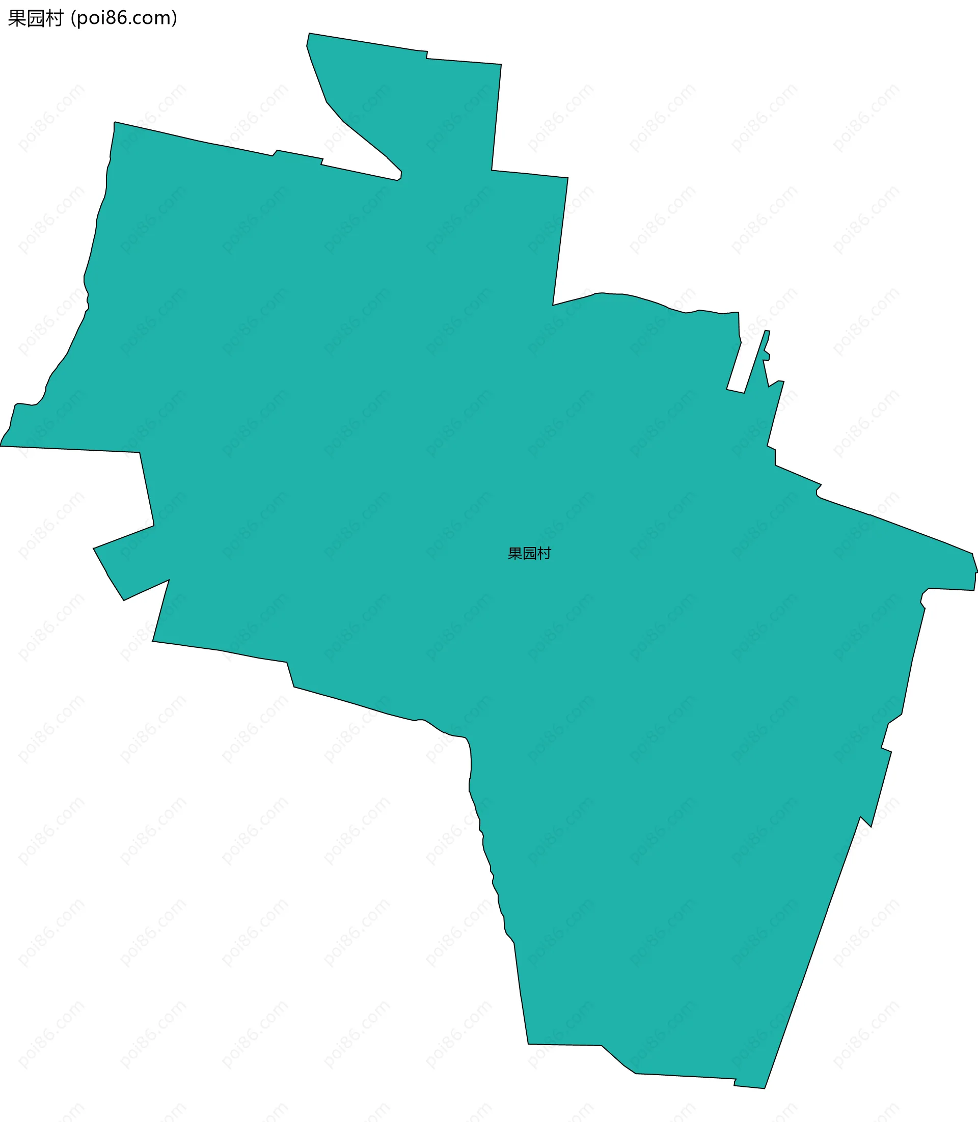 果园村边界地图