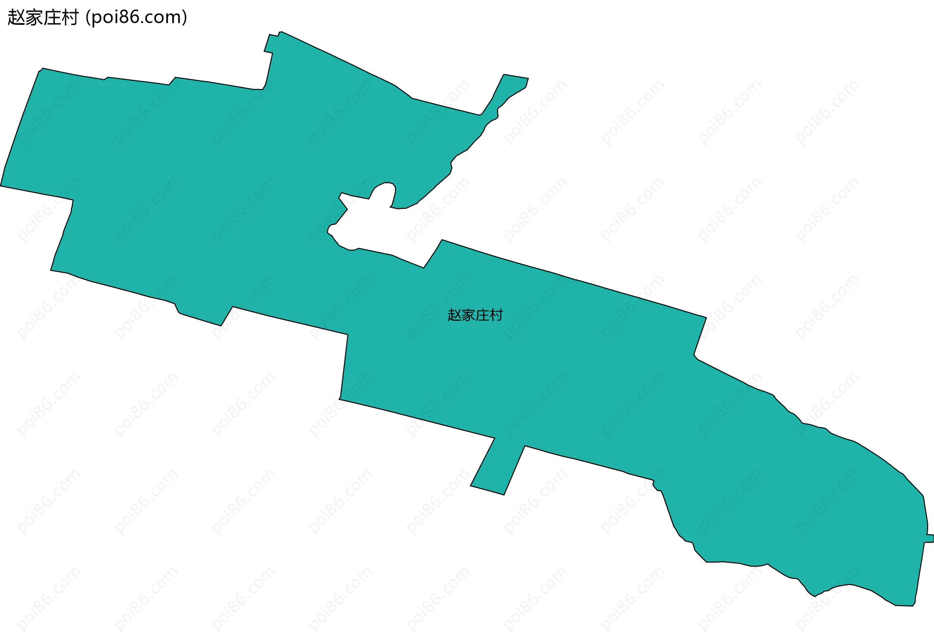 赵家庄村边界地图