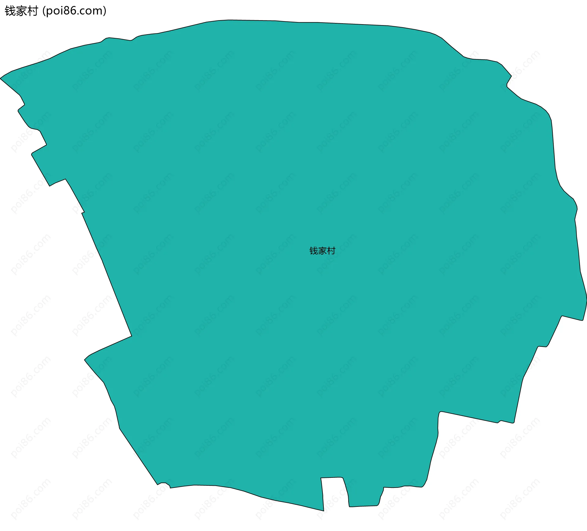 钱家村边界地图