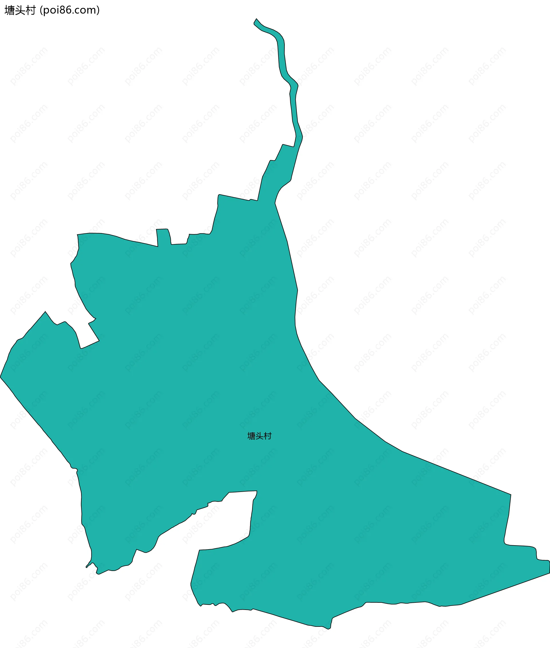 塘头村边界地图