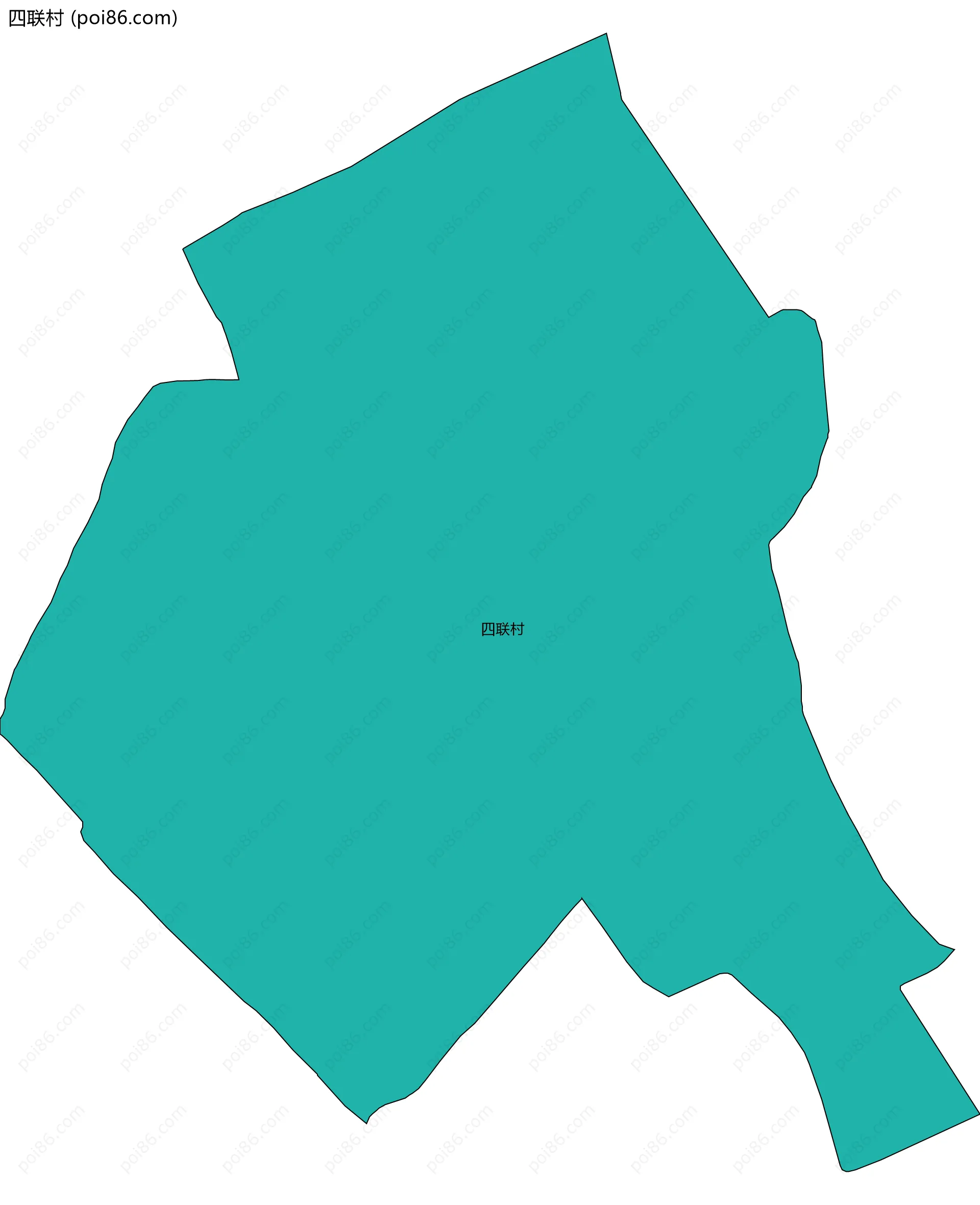 四联村边界地图