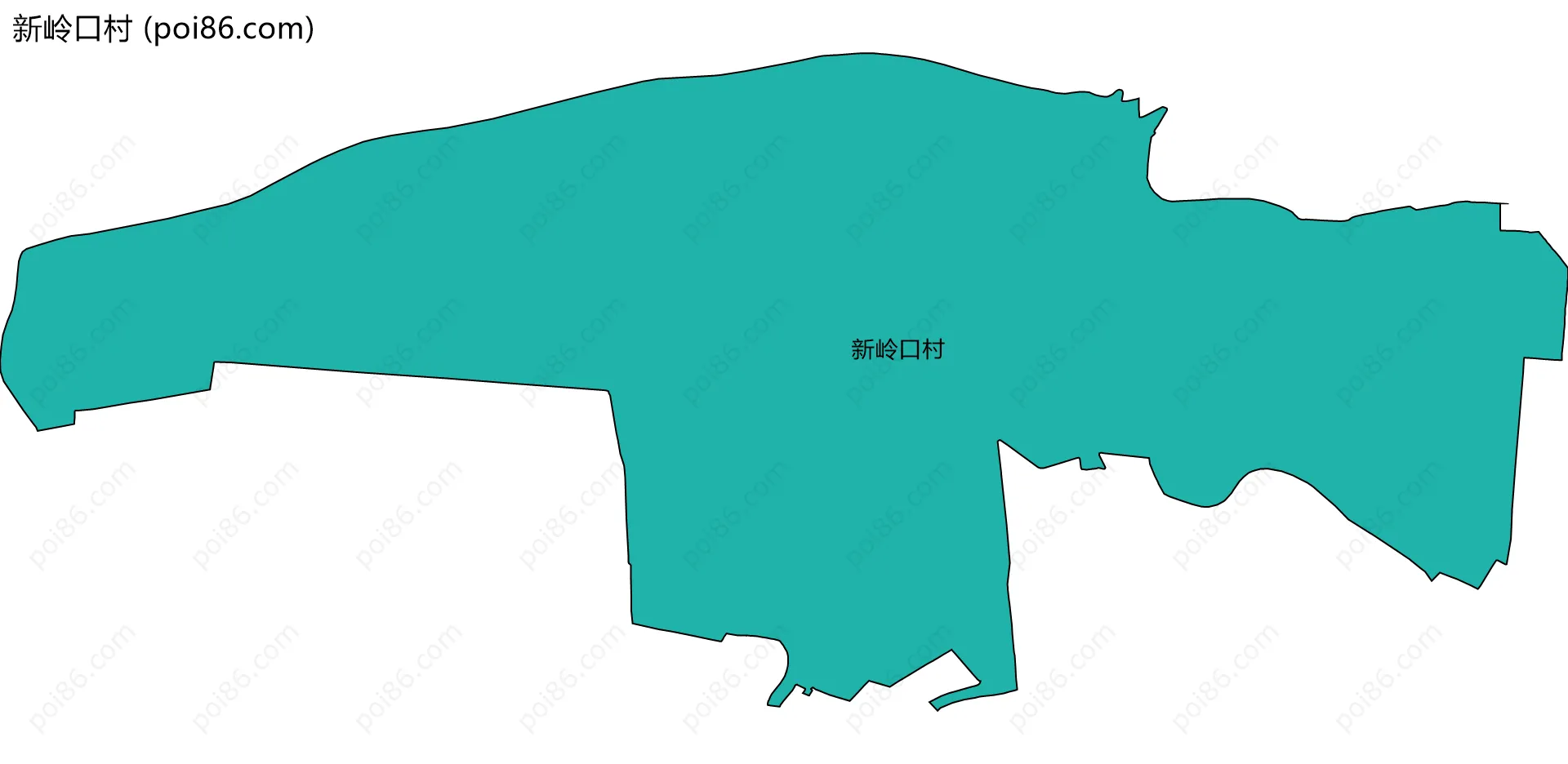 新岭口村边界地图