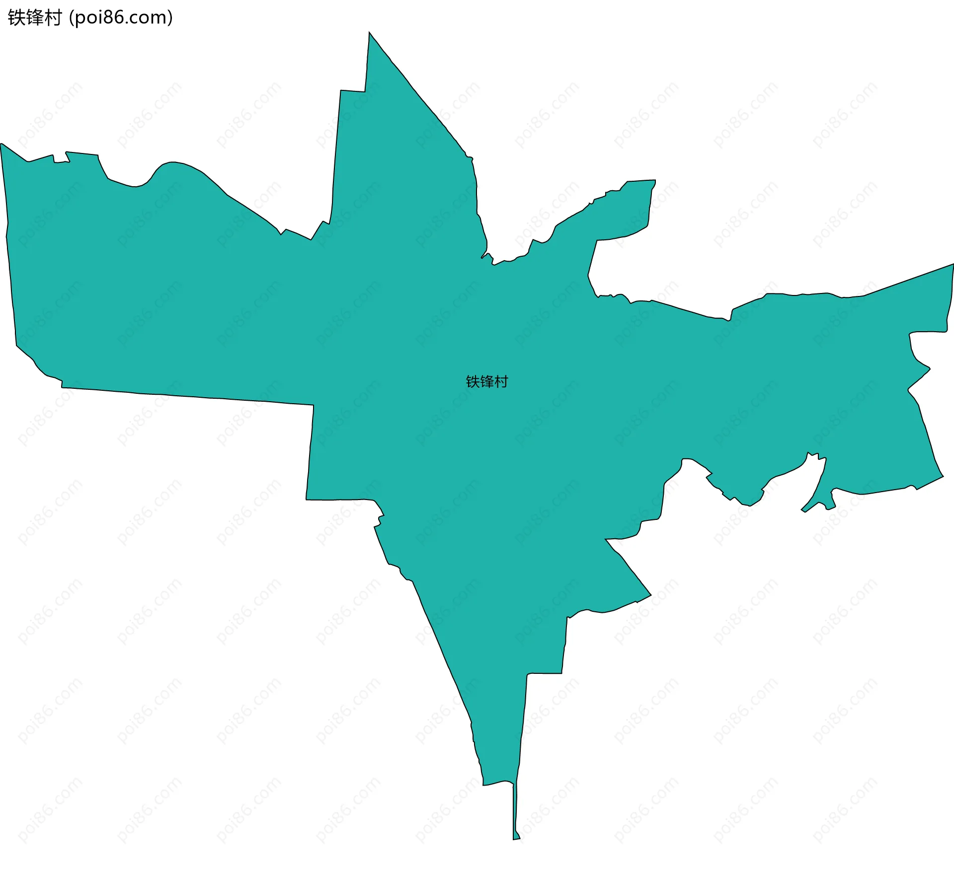 铁锋村边界地图