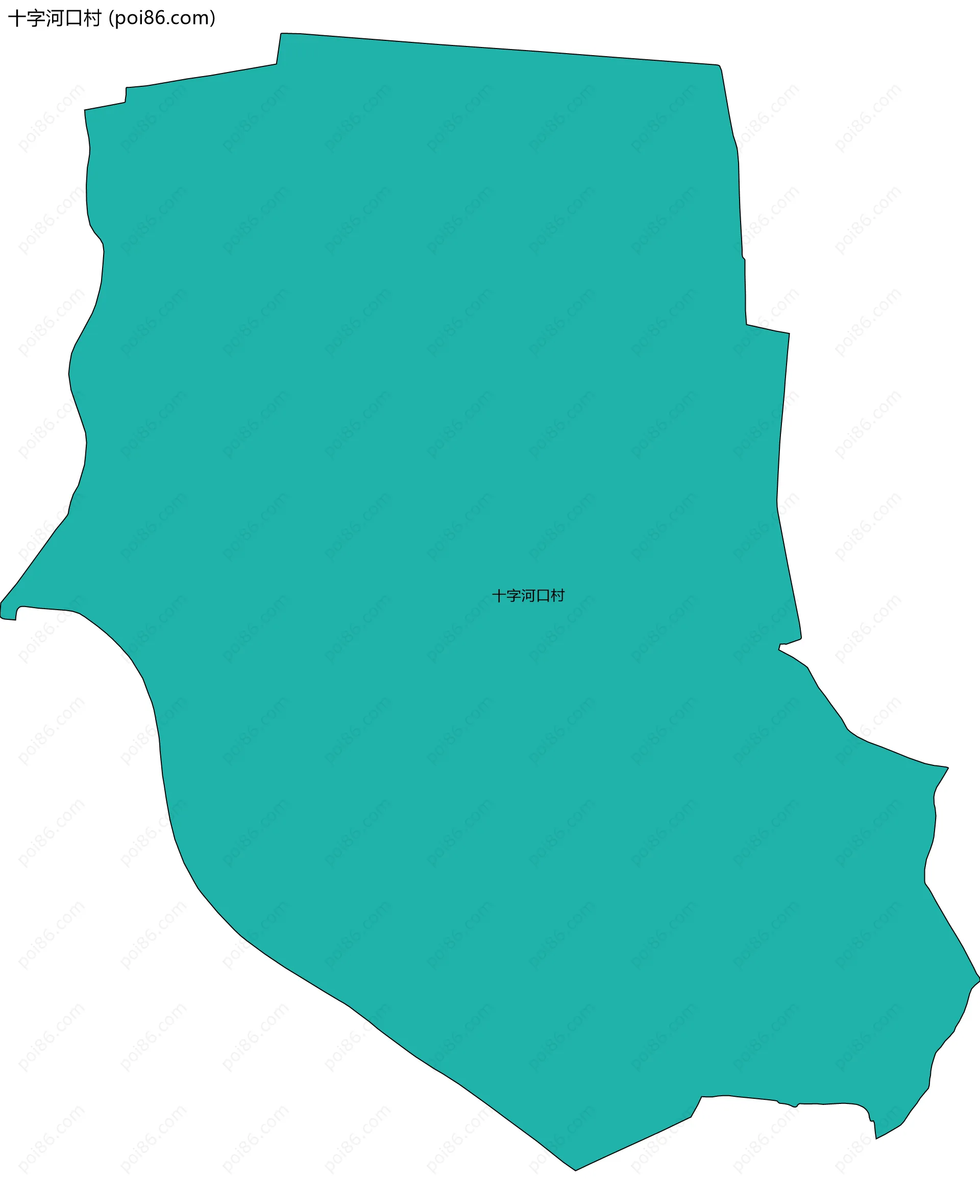 十字河口村边界地图