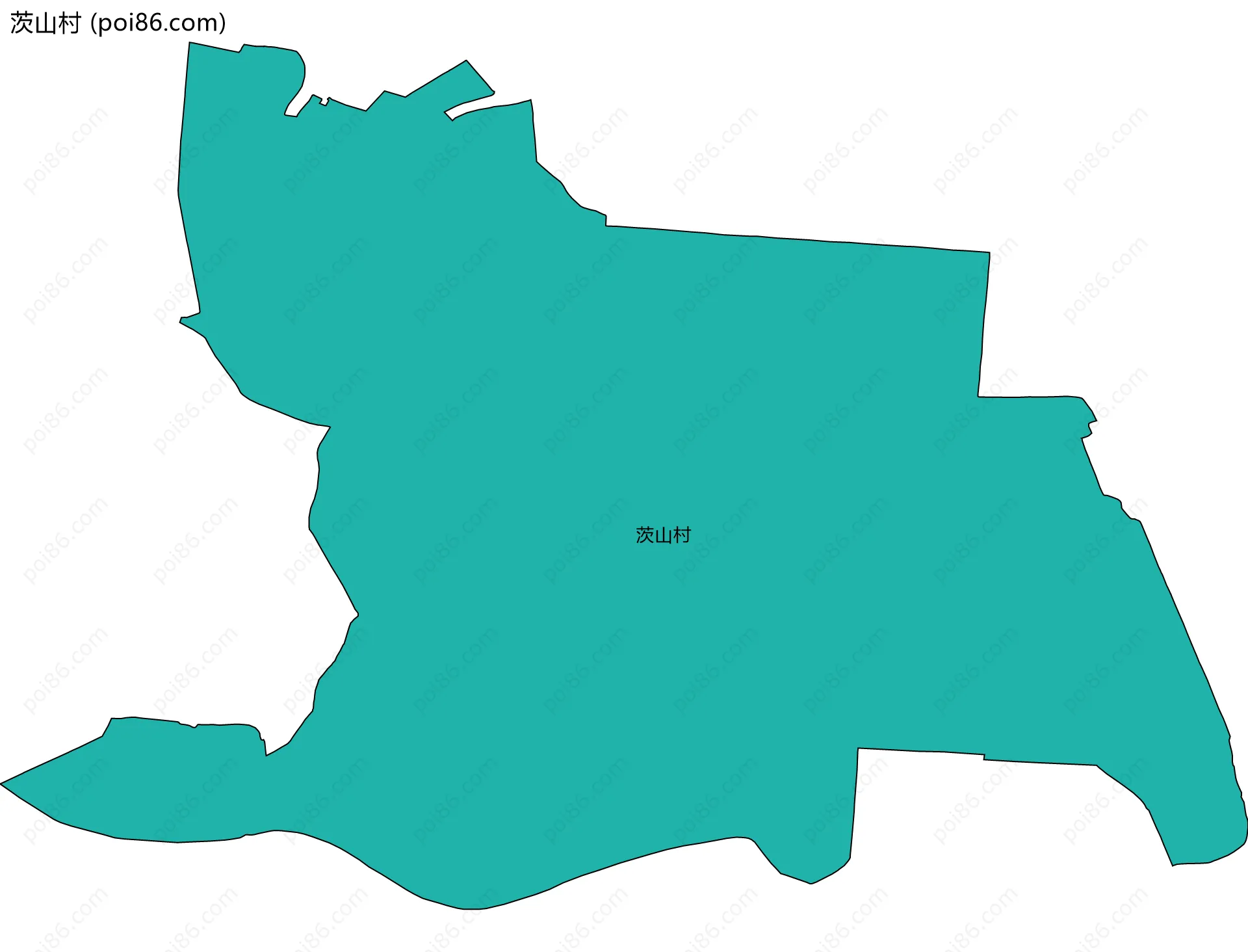 茨山村边界地图