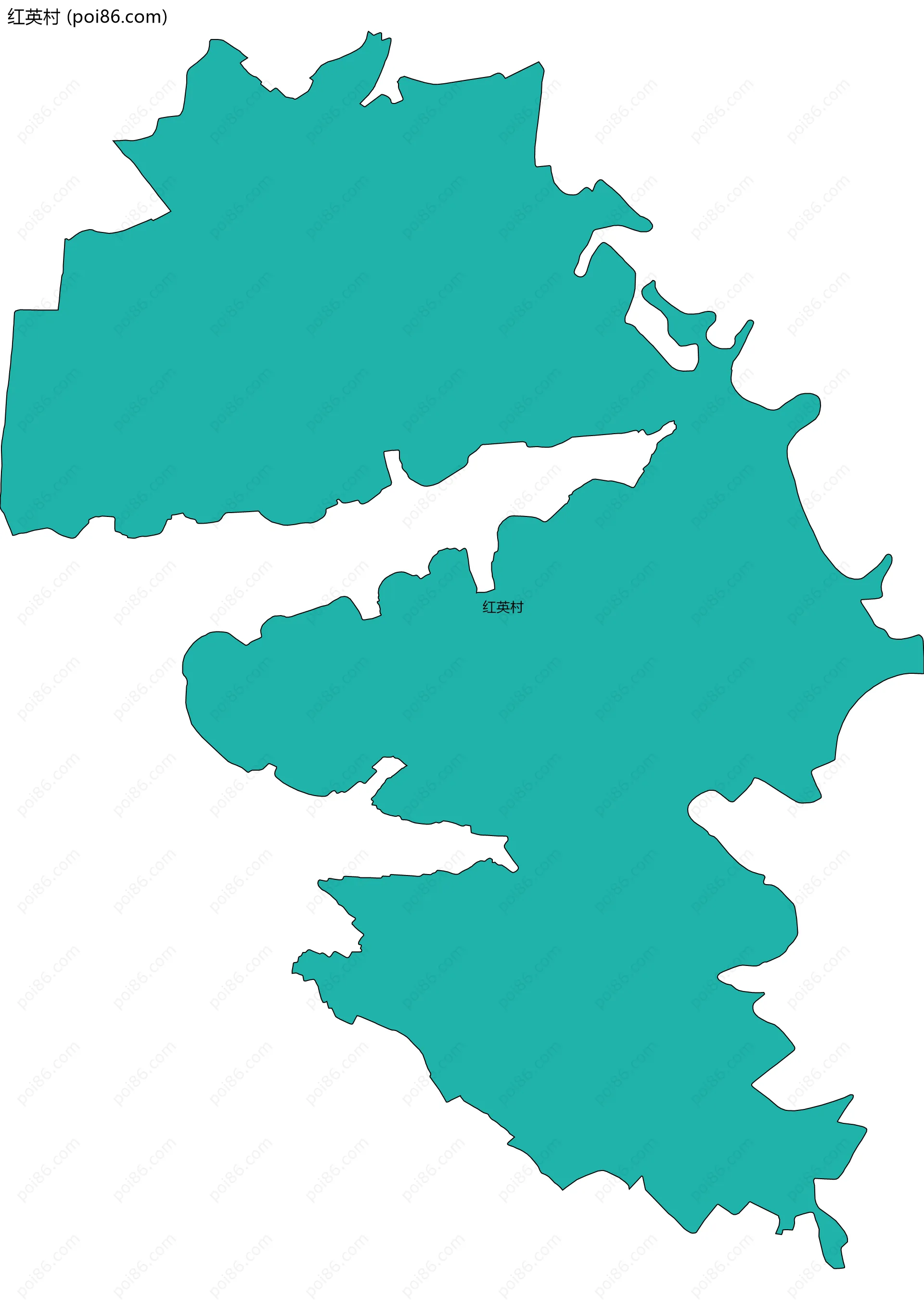 红英村边界地图