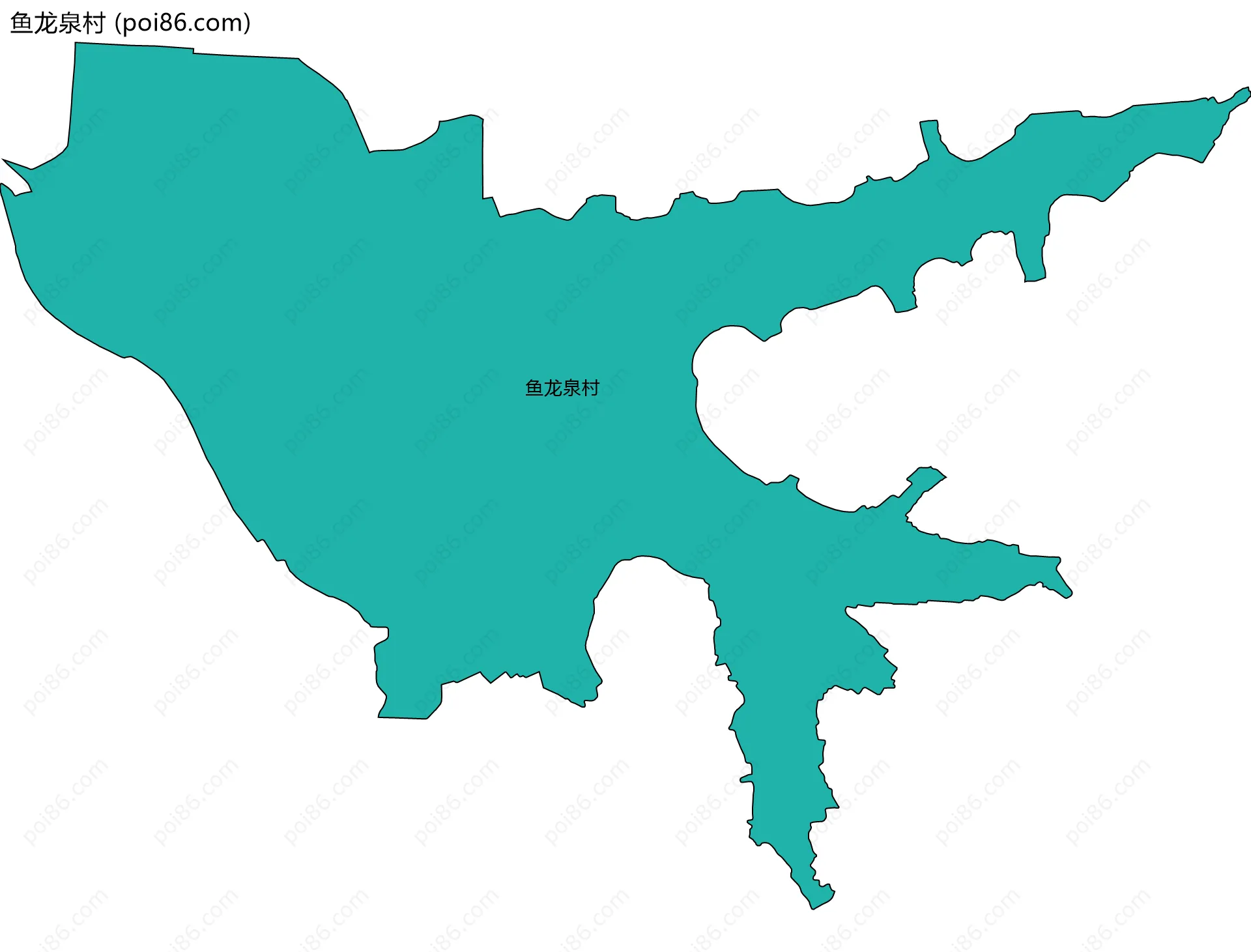 鱼龙泉村边界地图