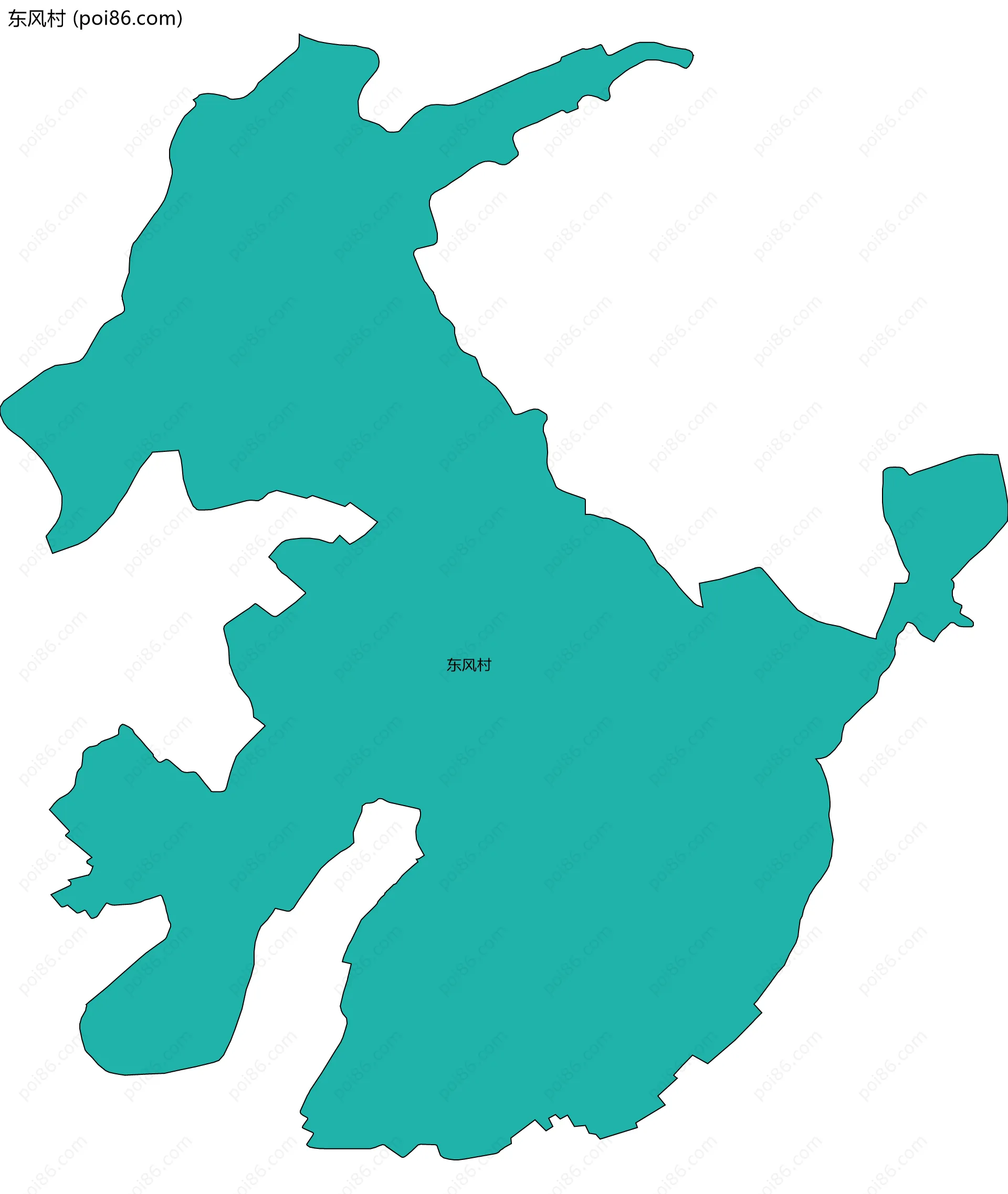 东风村边界地图