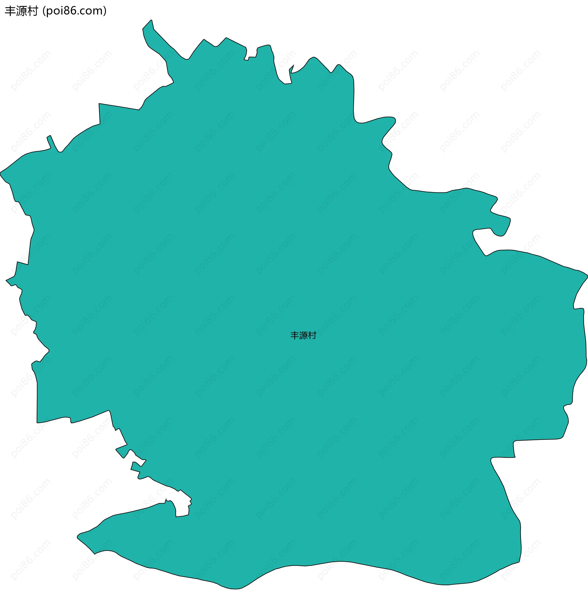 丰源村边界地图
