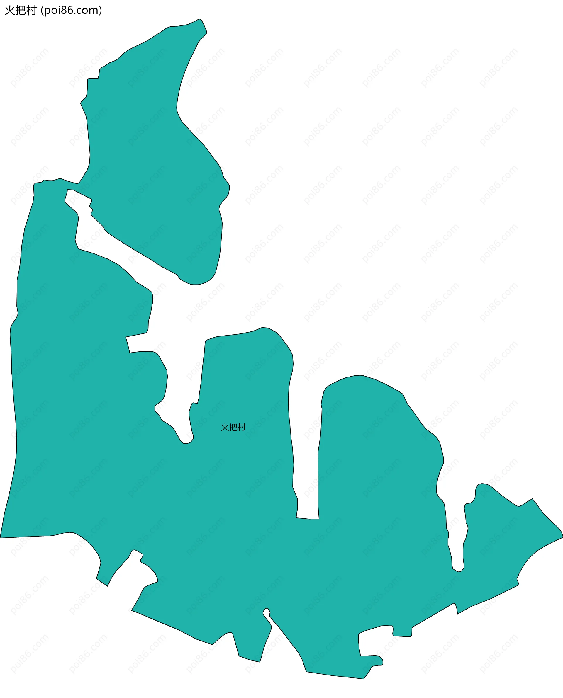 火把村边界地图