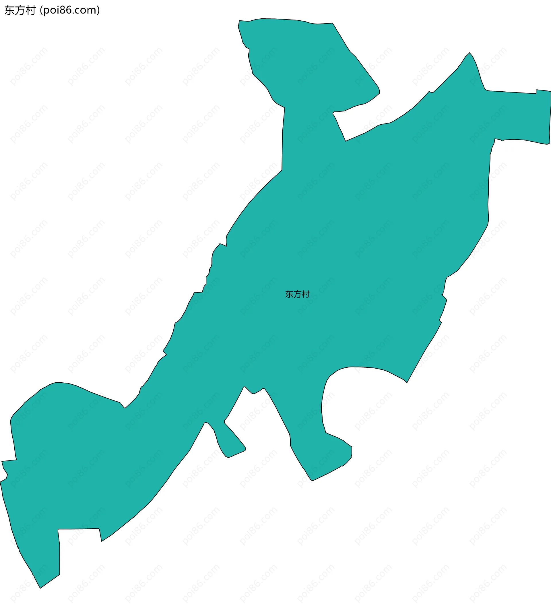 东方村边界地图