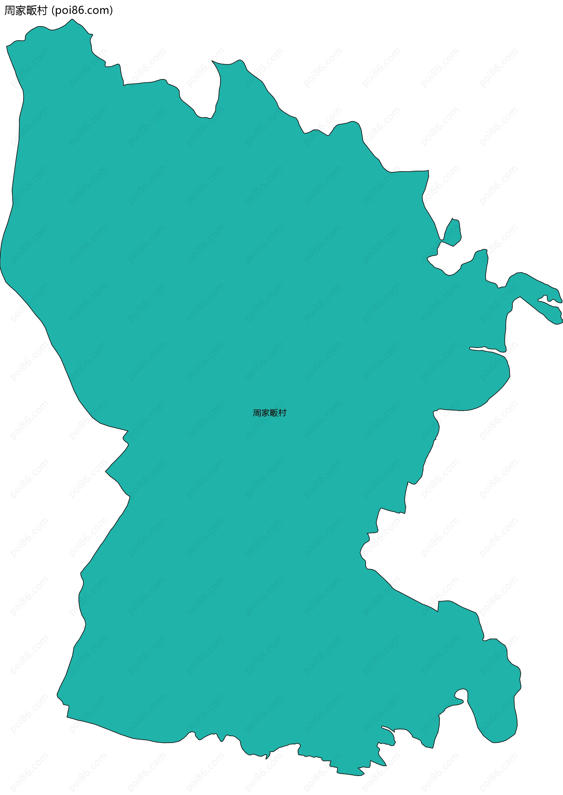 周家畈村边界地图