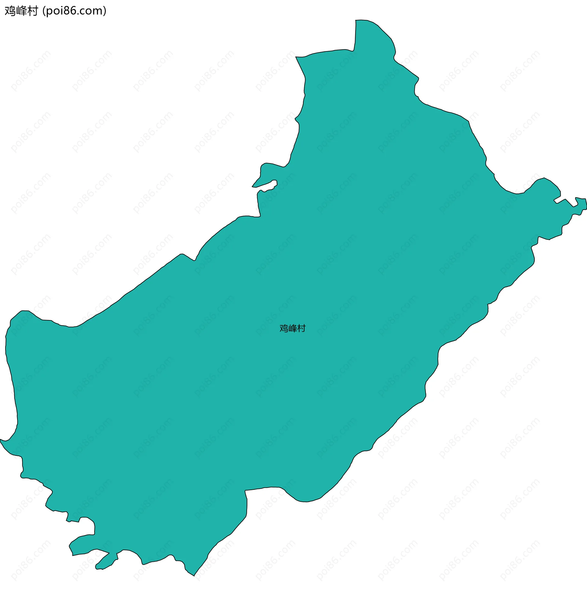 鸡峰村边界地图