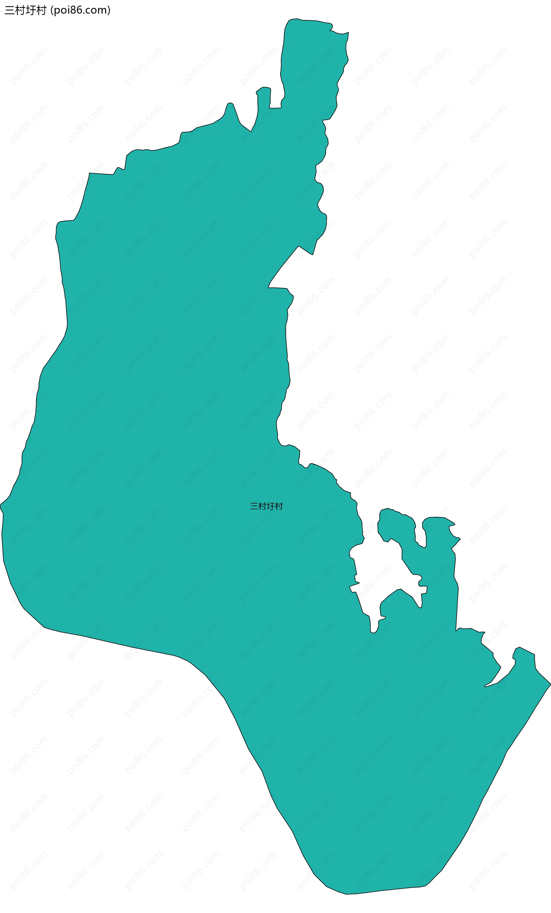 三村圩村边界地图