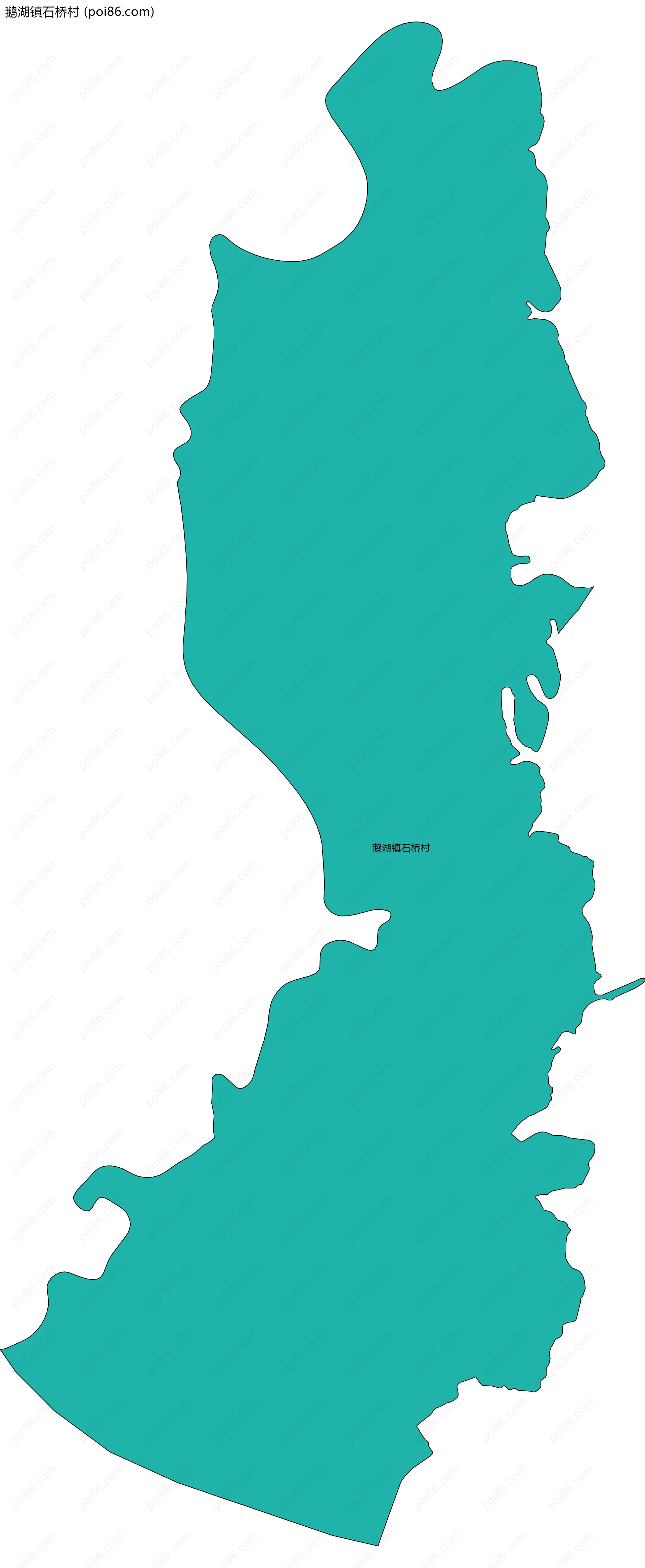 鹅湖镇石桥村边界地图
