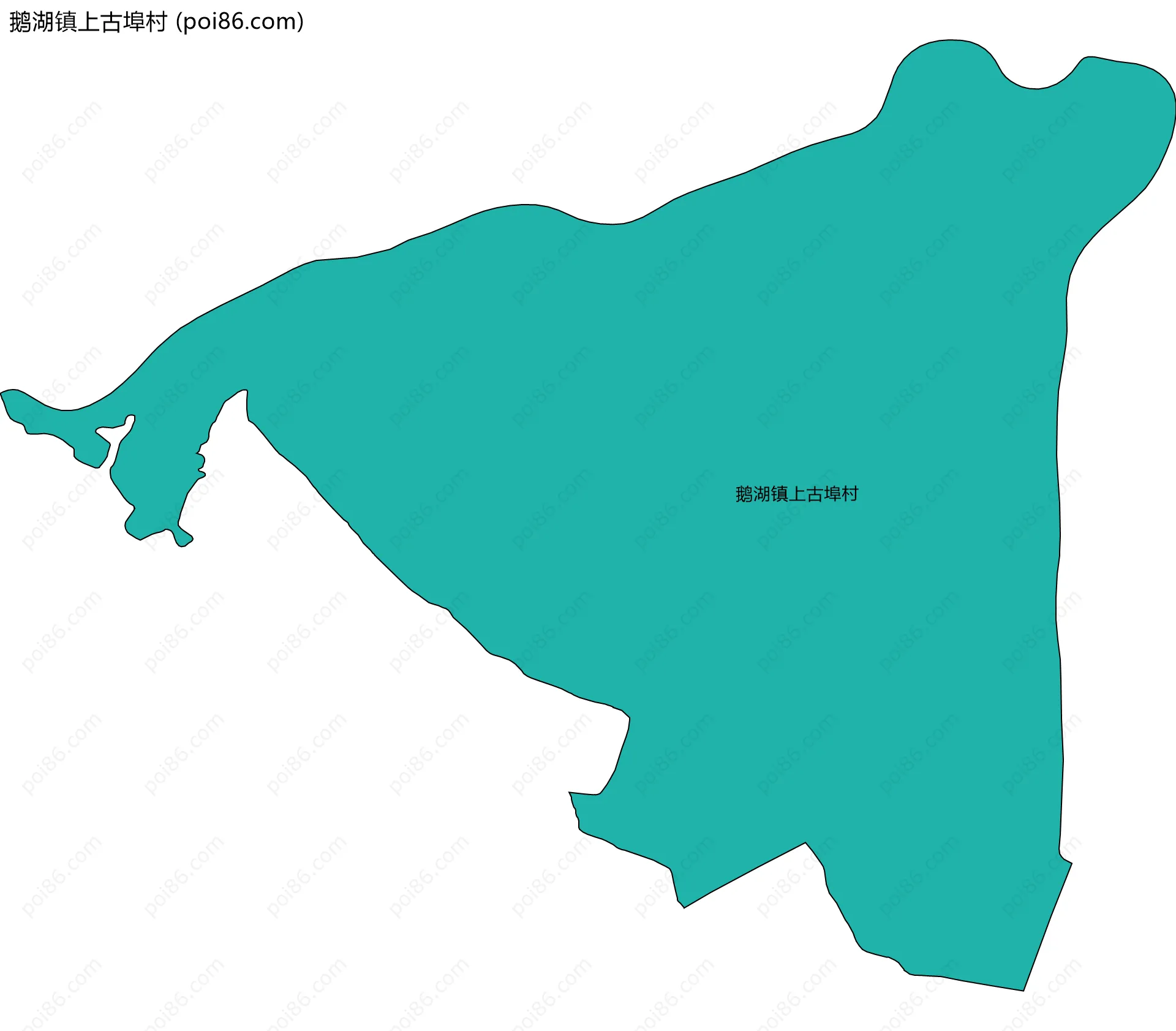 鹅湖镇上古埠村边界地图