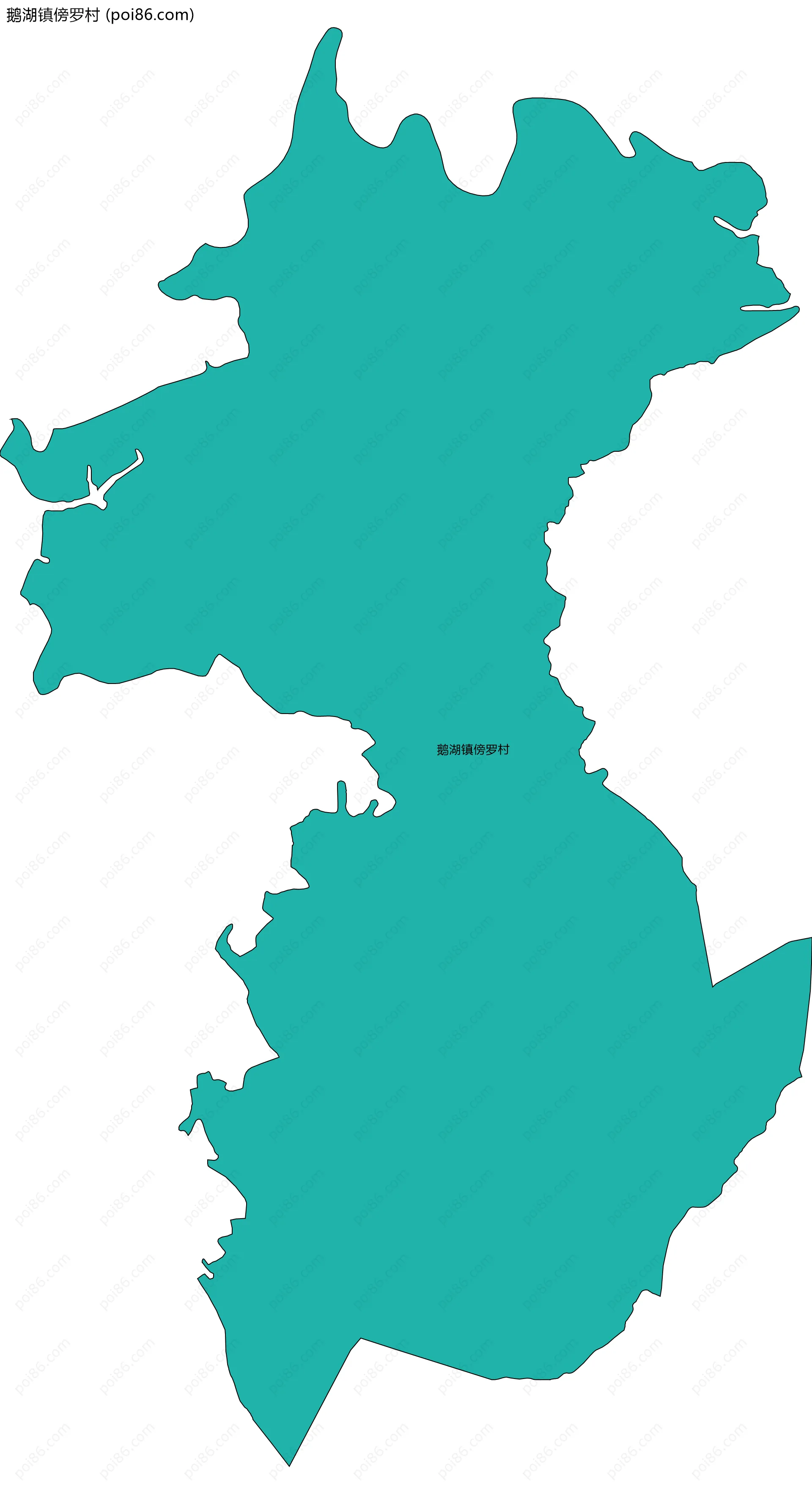 鹅湖镇傍罗村边界地图